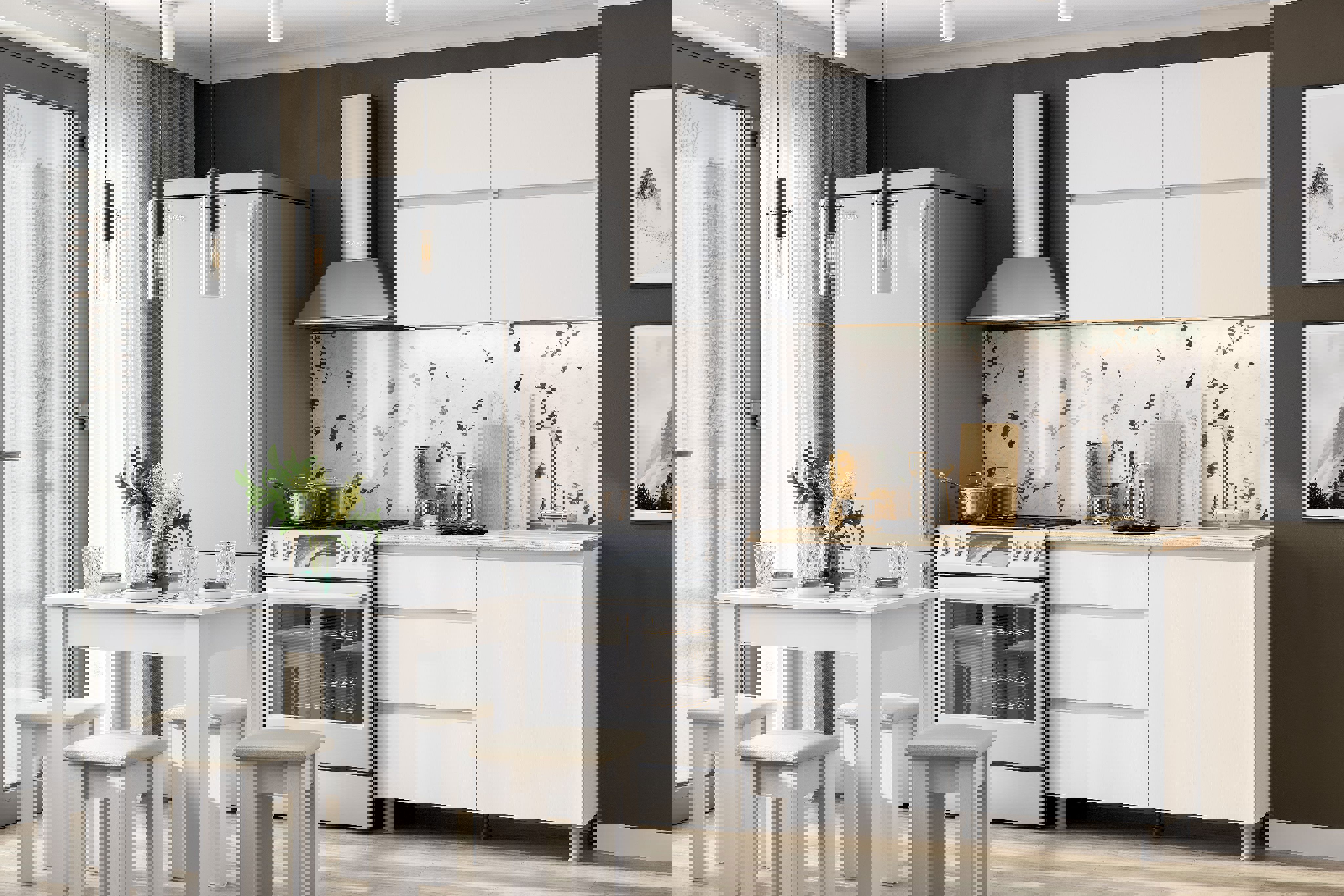 Изображение товара Кухонный гарнитур Arnika Токио 120x214x60 см ЛДСП цвет белый