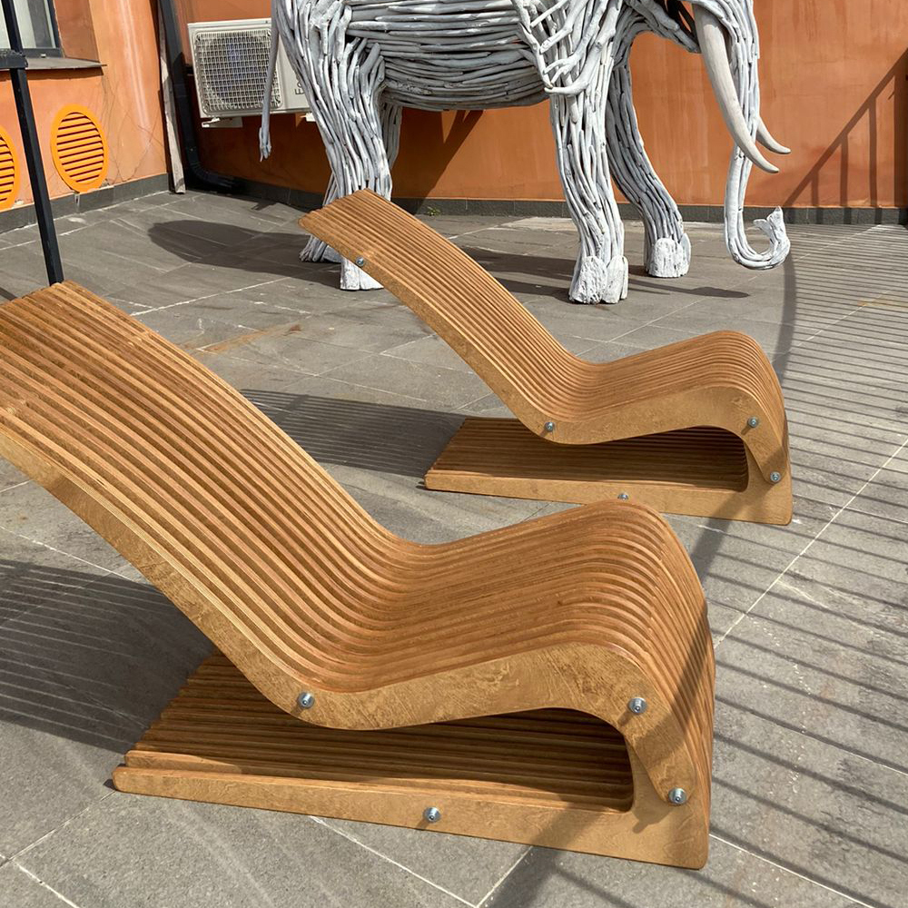 Изображение товара Шезлонг садовый Sedeo SEDEO_CUS Cubare 123x73 см светло-коричневый