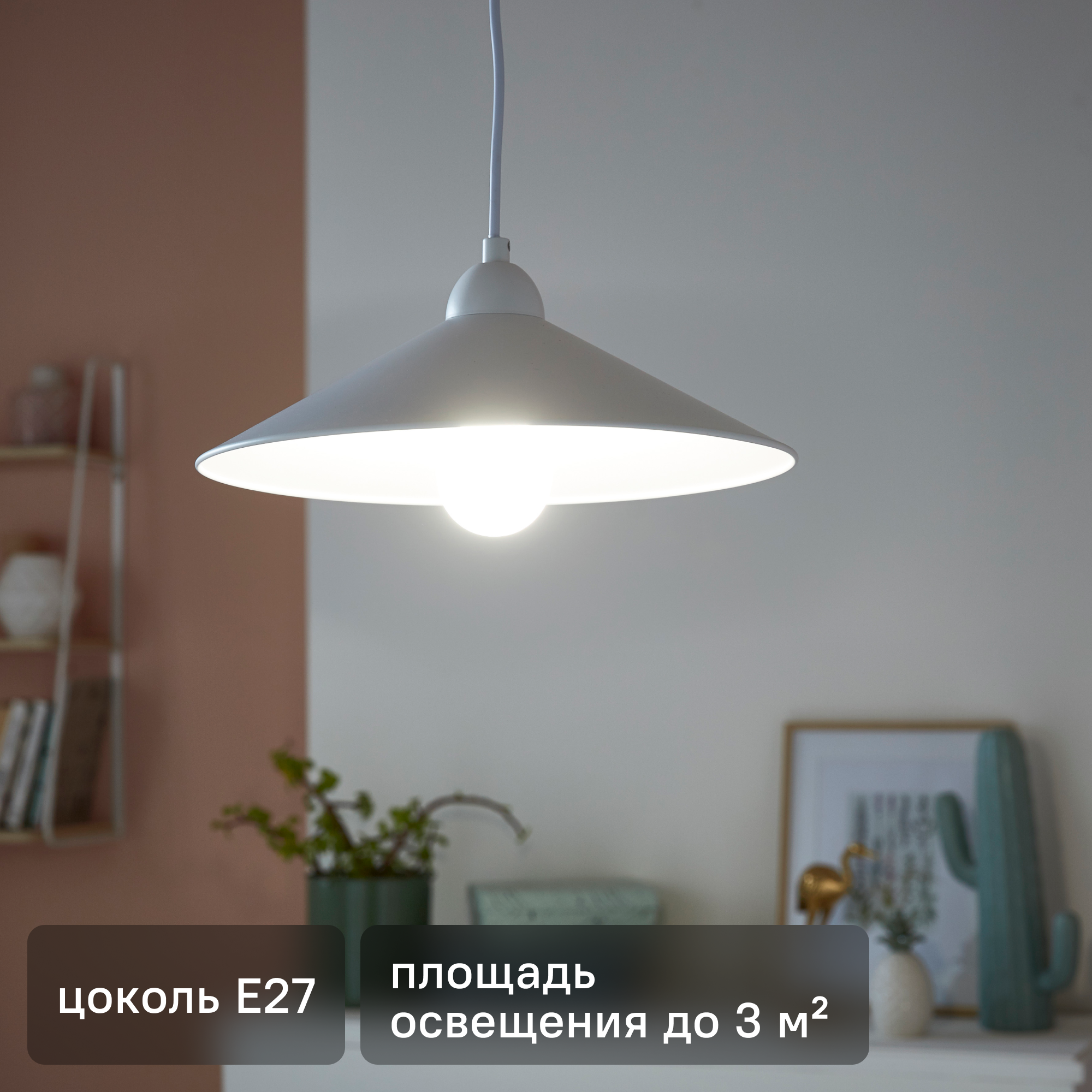 Изображение товара Светильник подвесной Braga 1 лампа цвет серебристый матовый