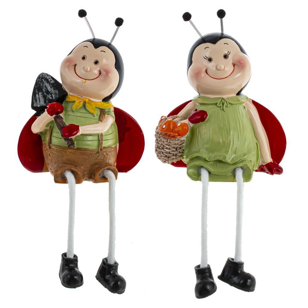 Изображение товара Декоративная фигура Божья коровка (набор 2 шт), ПВХ, 14x7 см