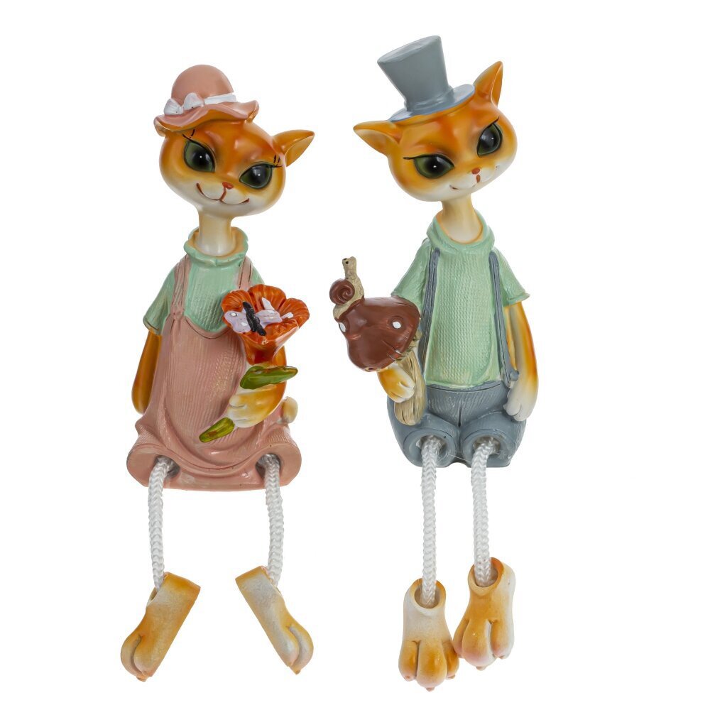 Изображение товара Фигурка декоративная Кот набор из 2-х шт L7 W6 H13 см 789210