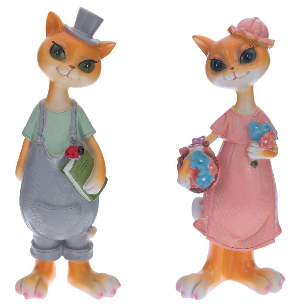 Изображение товара Фигурка декоративная Кот набор из 2-х шт L9 W7 H20 см 789209