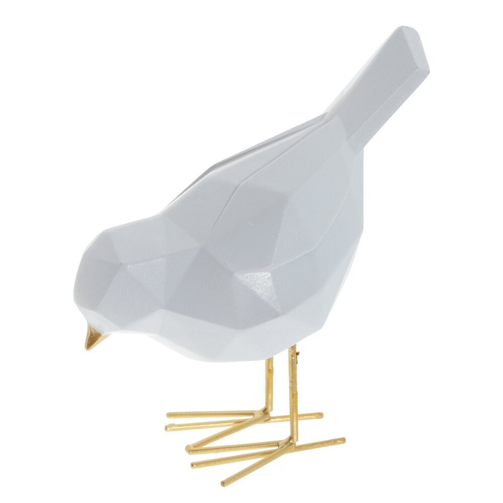 Изображение товара Декоративная фигурка Птица, белая на золотых ножках, 18 см