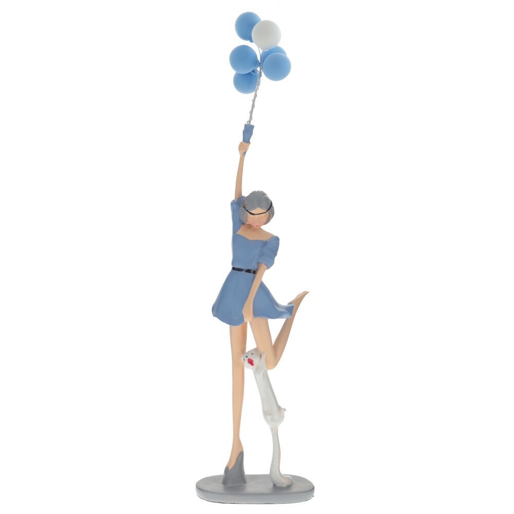 Изображение товара Декоративная фигура Девочка с шарами [Нет бренда] [Л11-786280] [Яркая синяя палитра для интерьера]