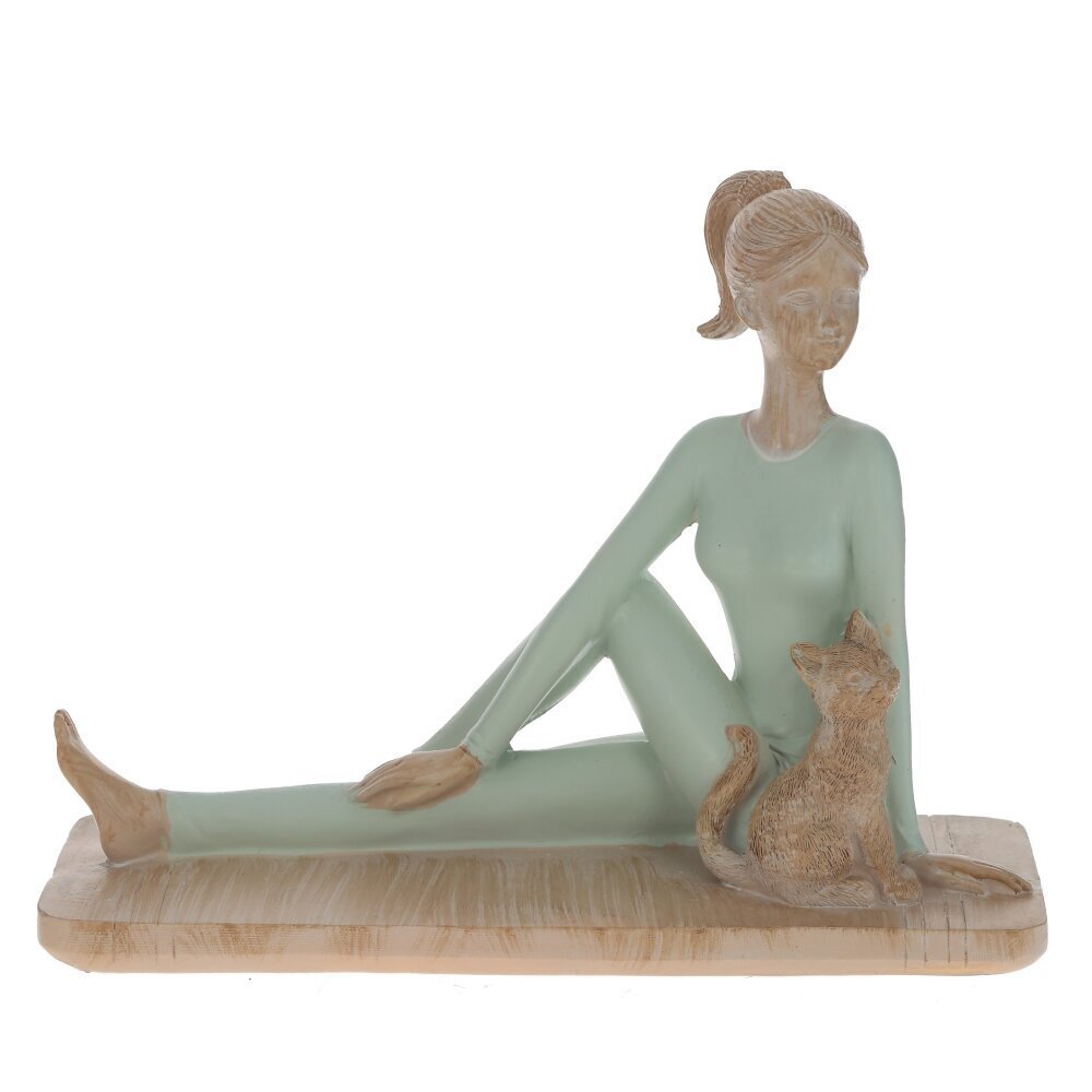 Изображение товара Девушка-йога, декоративная фигура, 13.5 см, ПВХ, зеленая