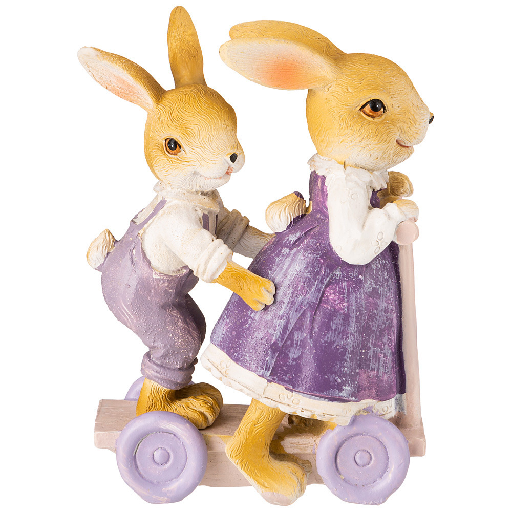 Изображение товара Статуэтка Кролики Lefard 9x4x12 см — декоративная фигура из полистоуна