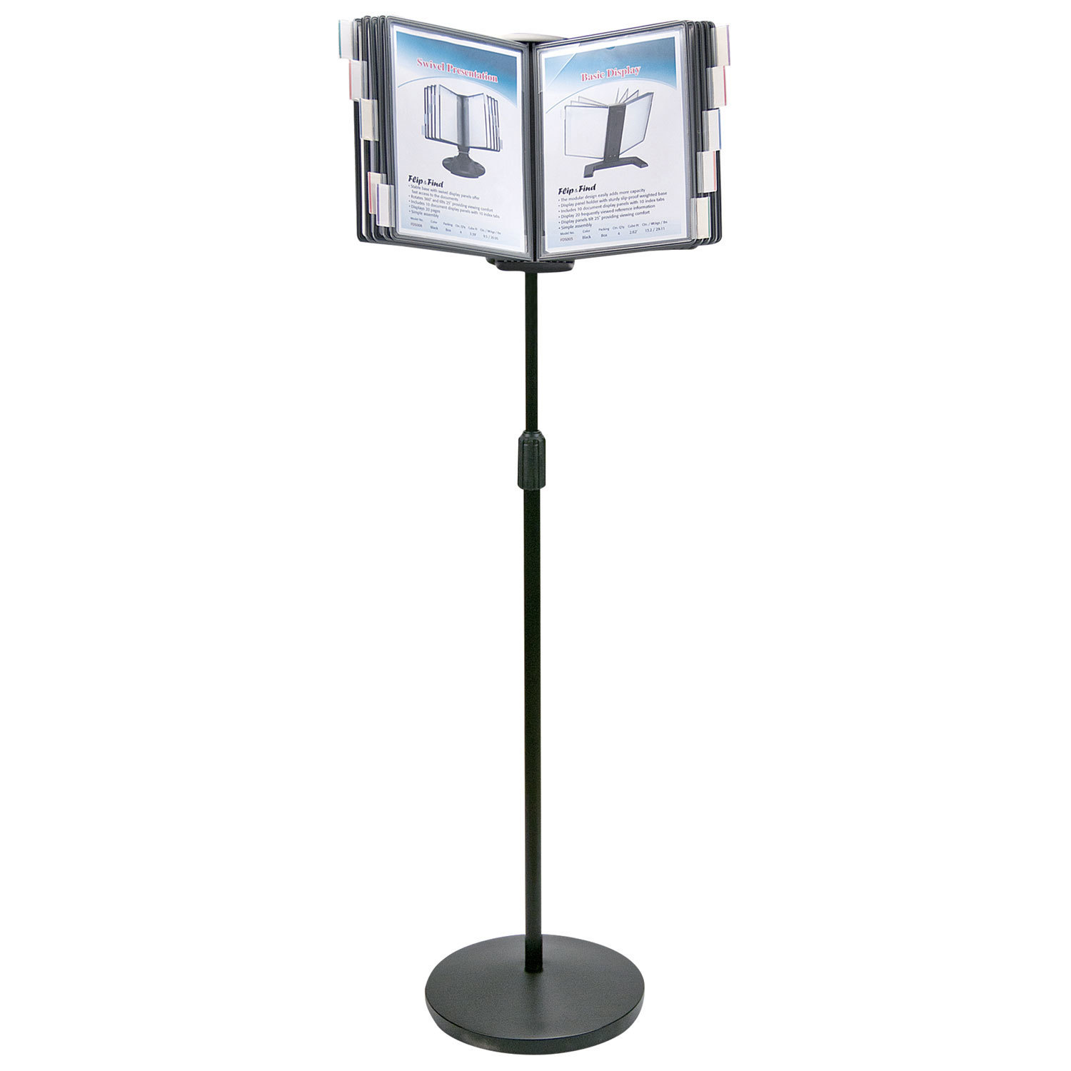 Изображение товара Демосистема напольная на 10 серых панелей А4 Brauberg 235339