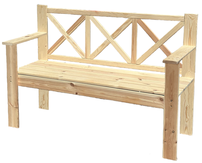 Изображение товара Скамейка Лопетта 150x44x84 см светло-желтая из дерева