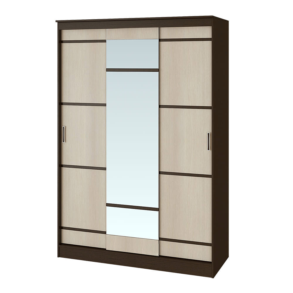 Изображение товара Шкаф-купе BTS МС Сакура 221x150x61см 6 полок ЛДСП венге/лоредо