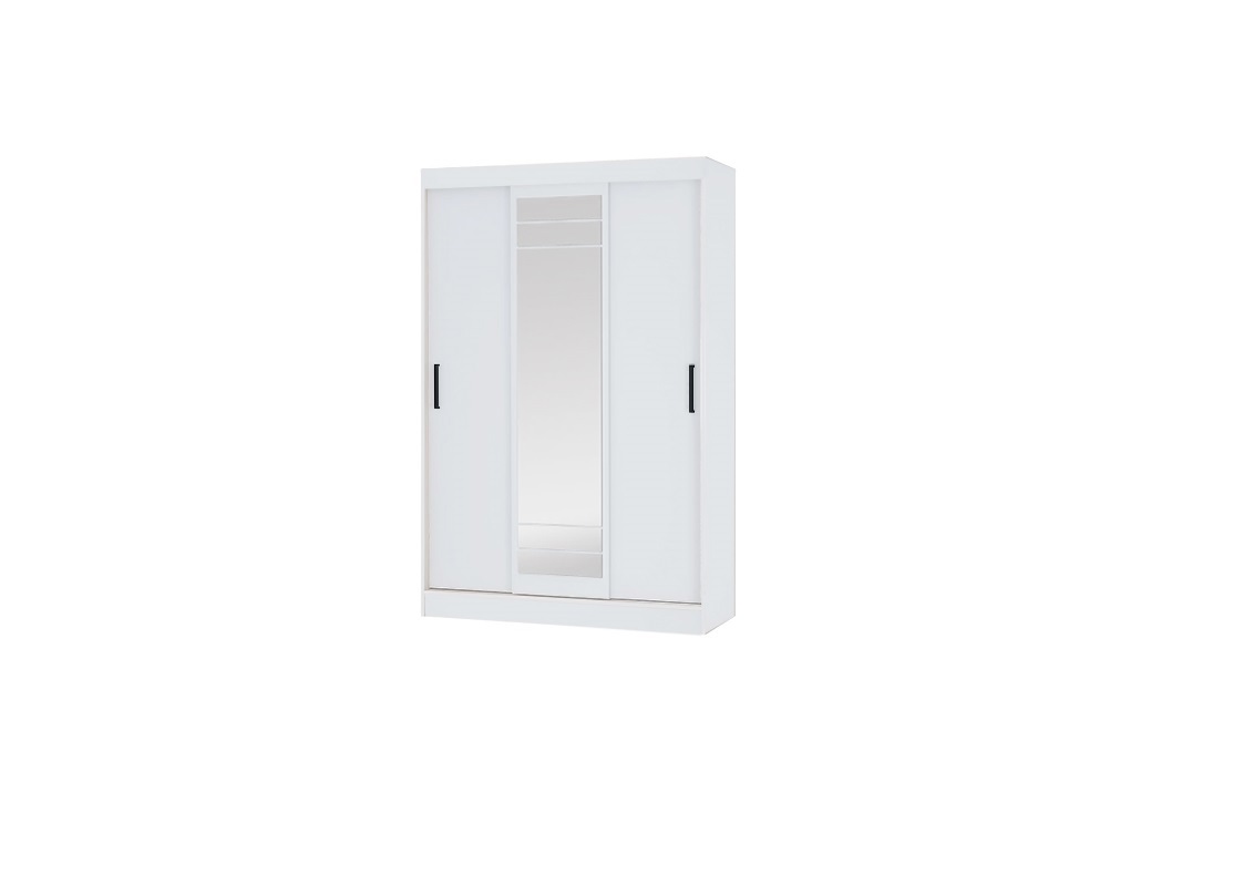 Изображение товара Шкаф-купе БТС Тео 131x200x50 см белый ЛДСП