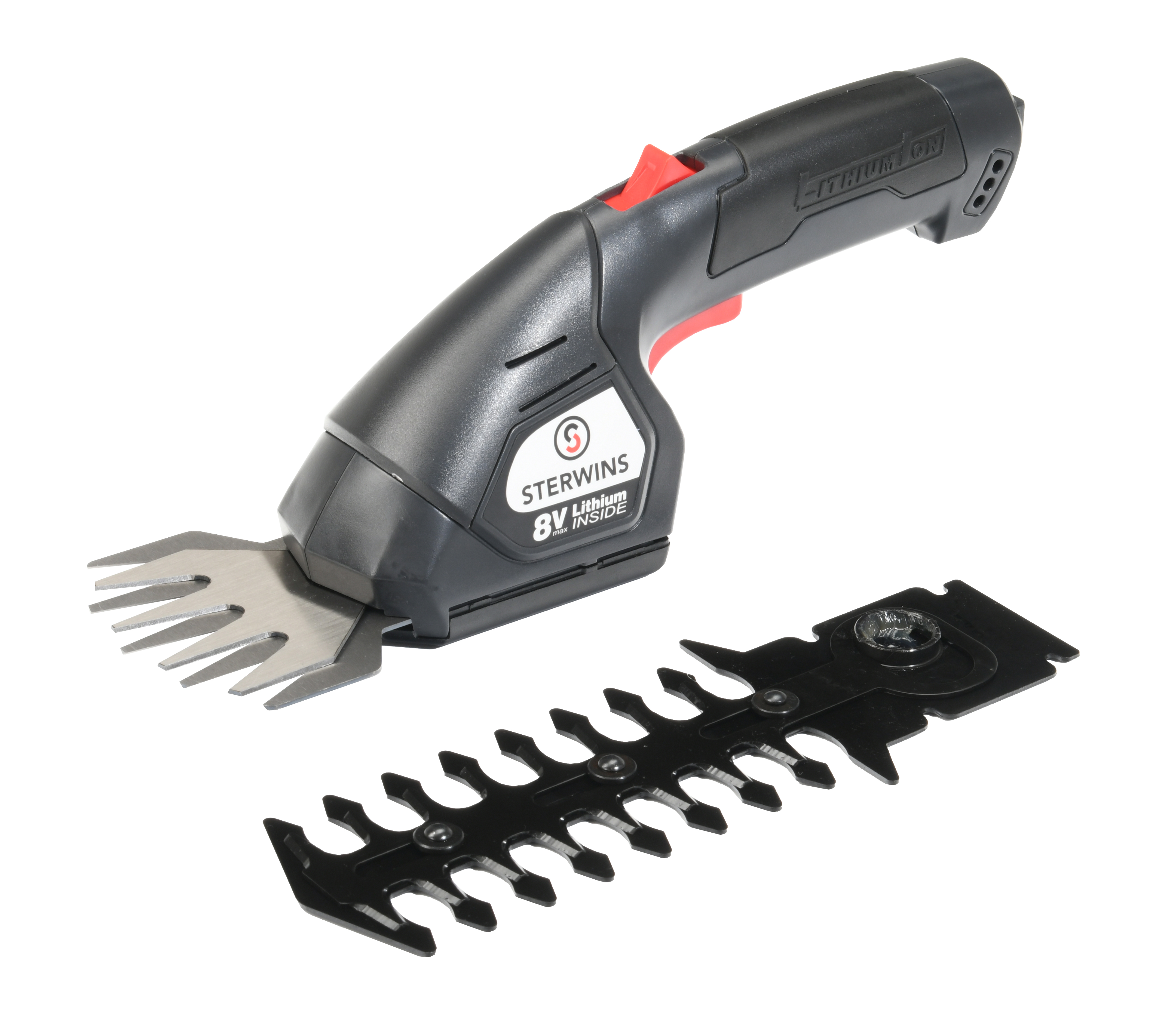 Изображение товара Кусторез аккумуляторный Sterwins 8 В 1x1.5 Ач с металлическими лезвиями и быстрой зарядкой