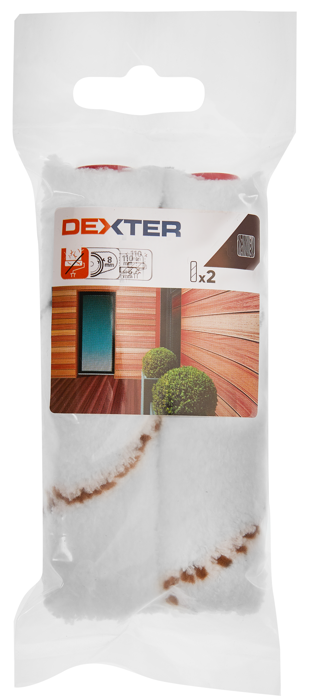 Валик сменный для алкидных красок Dexter 110 мм 2 шт - 3