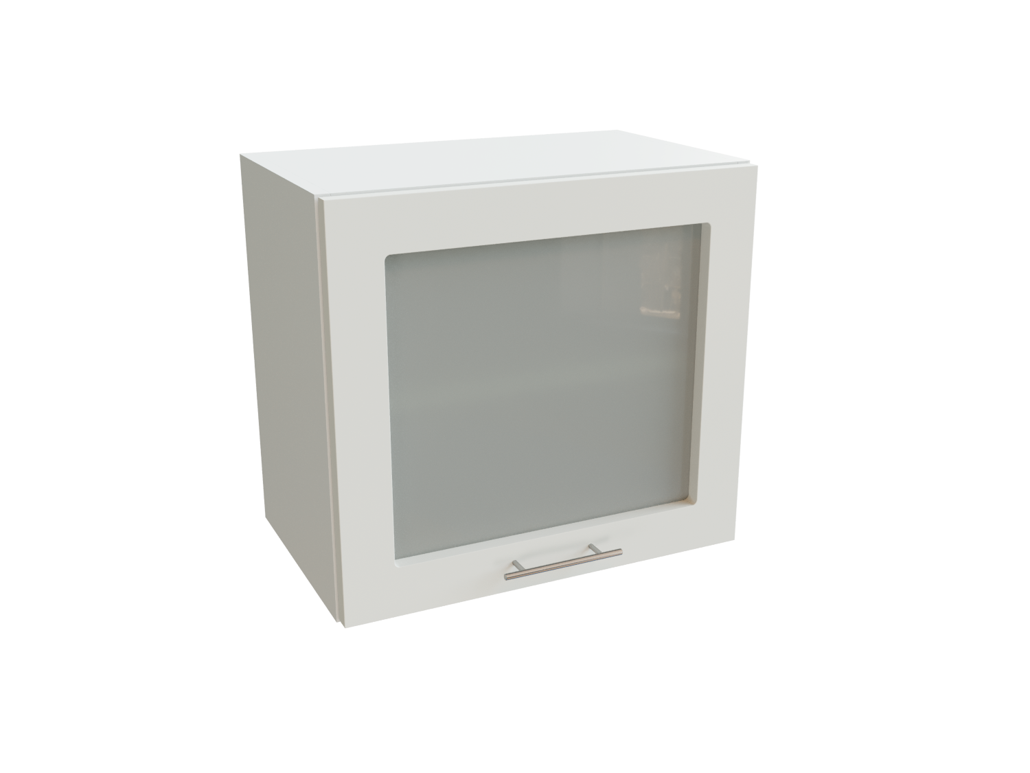 Изображение товара Навесной шкаф горизонтальный с 1-ой остекленной дверцей Сурская Мебель Валерия 50x46x31.80 см МДФ цвет белый/айленд