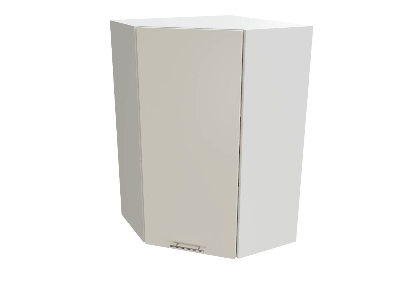 Изображение товара Угловой навесной шкаф Сурская Мебель Валерия Белый/Айленд 1 дверь