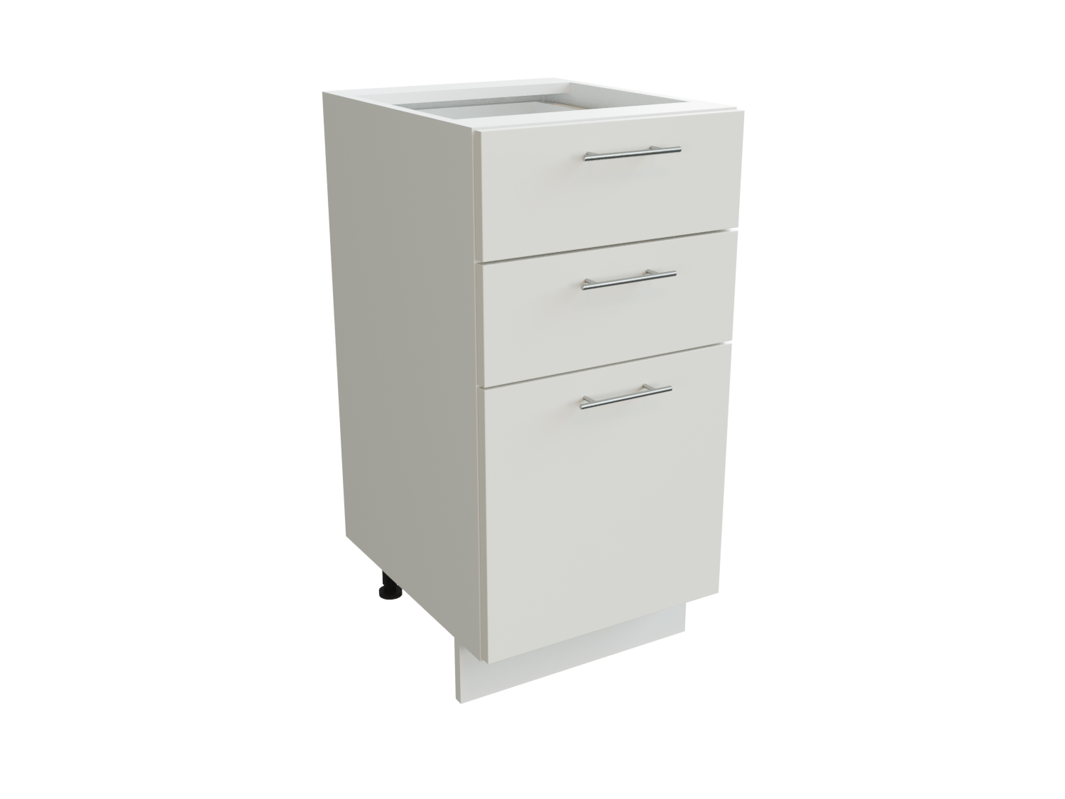 Изображение товара Напольный шкаф Валерия 40x81.6x47.8 см МДФ белый айленд, 3 ящика