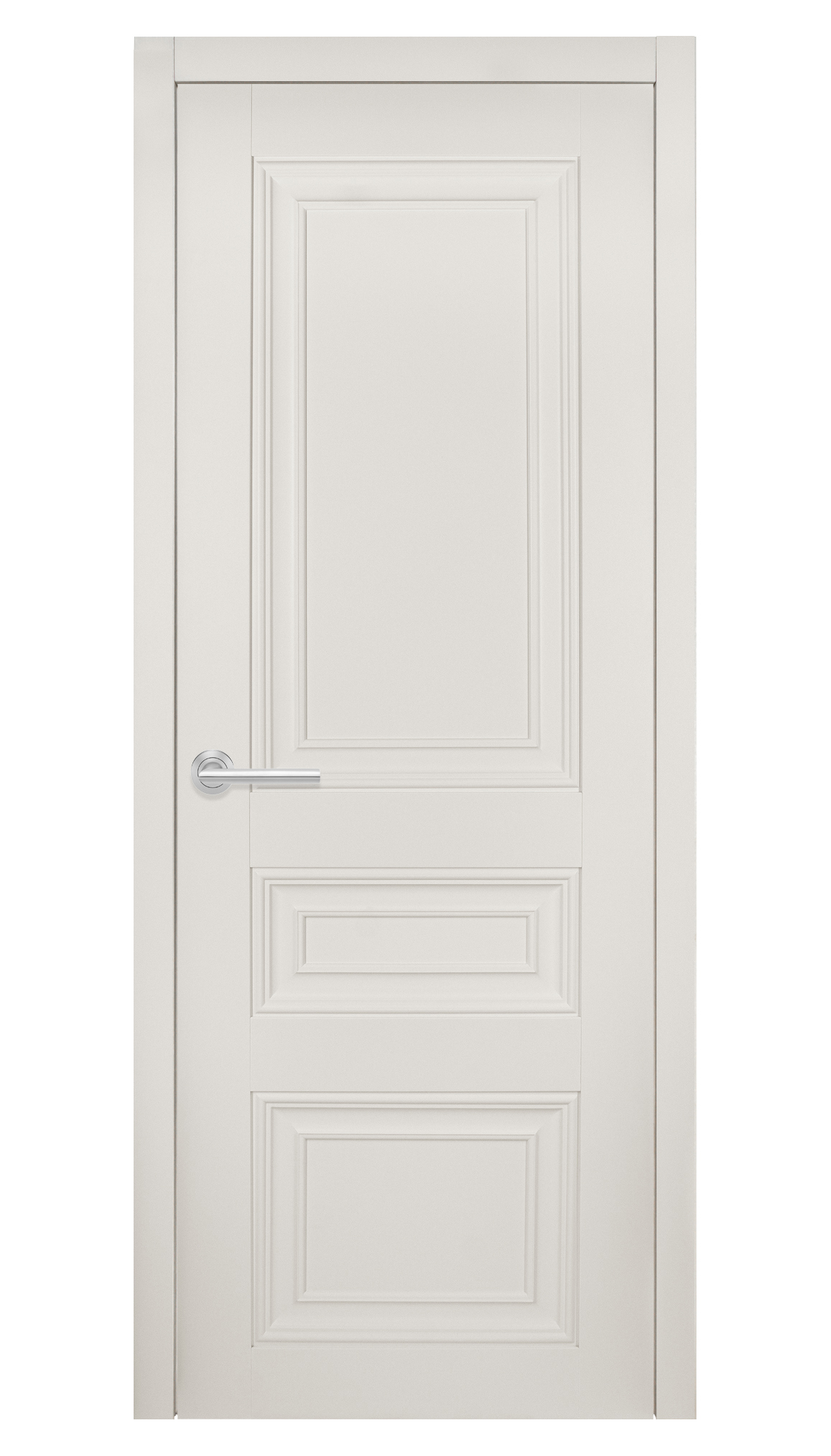 Изображение товара Дверь межкомнатная Лесма стиль Классик 8 глухая 200x80см пленка ПВХ эмалит платина без замка и петель