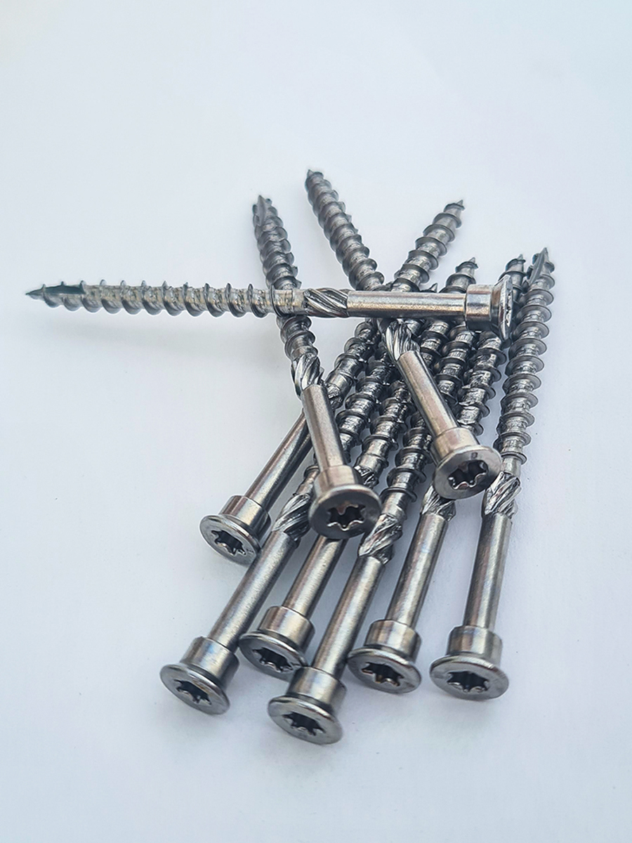 100x Terrassenschrauben Edelstahl A2 - 5,3x60mm Mit TX20 Antrieb