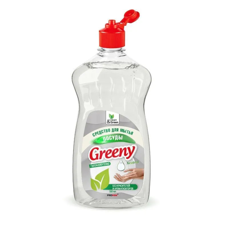 Изображение товара Средство для мытья посуды Clean&Green Greeny Cg8070 без запаха 0.5 л