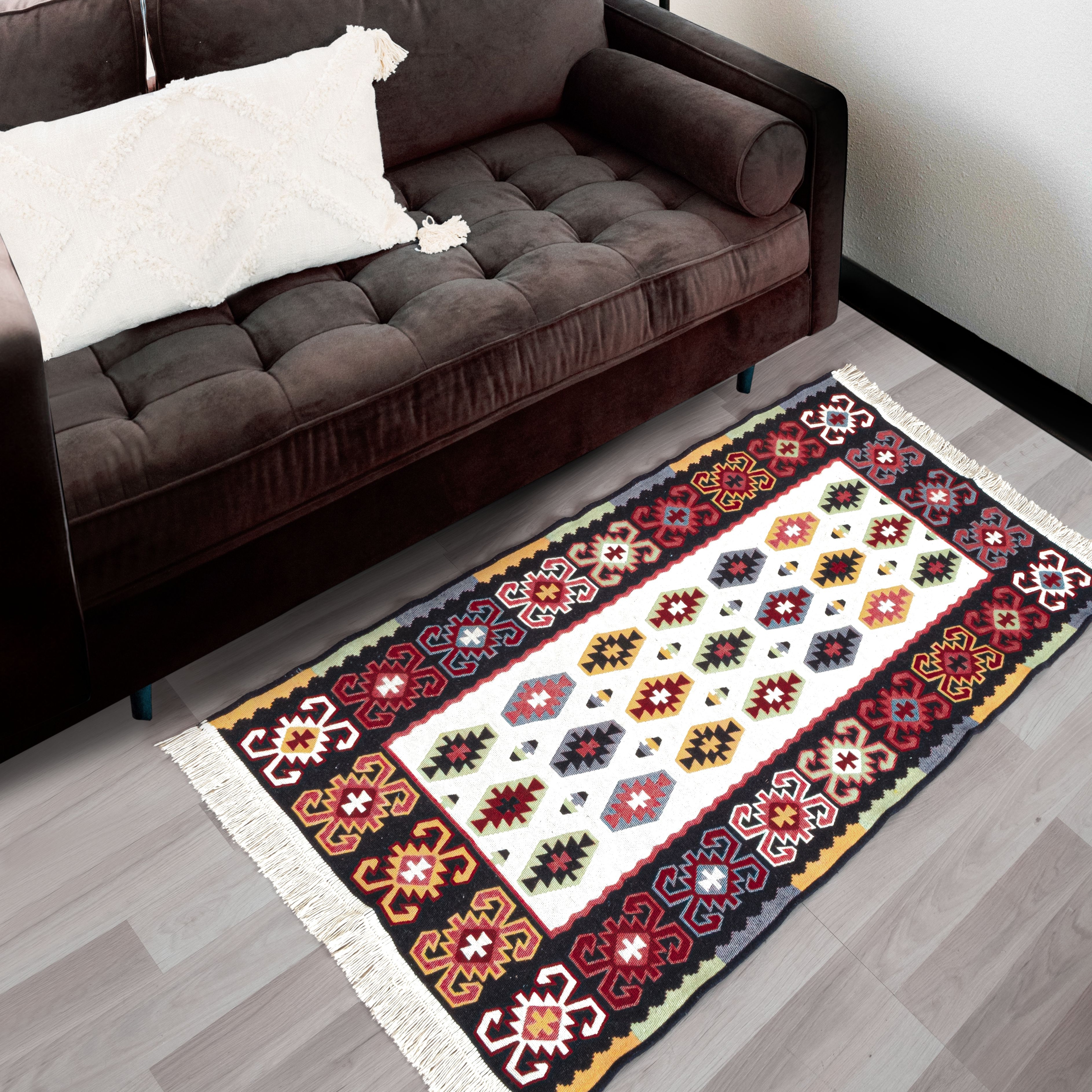 Изображение товара Ковер Maya 60x90 см хлопок 979 цвет красный