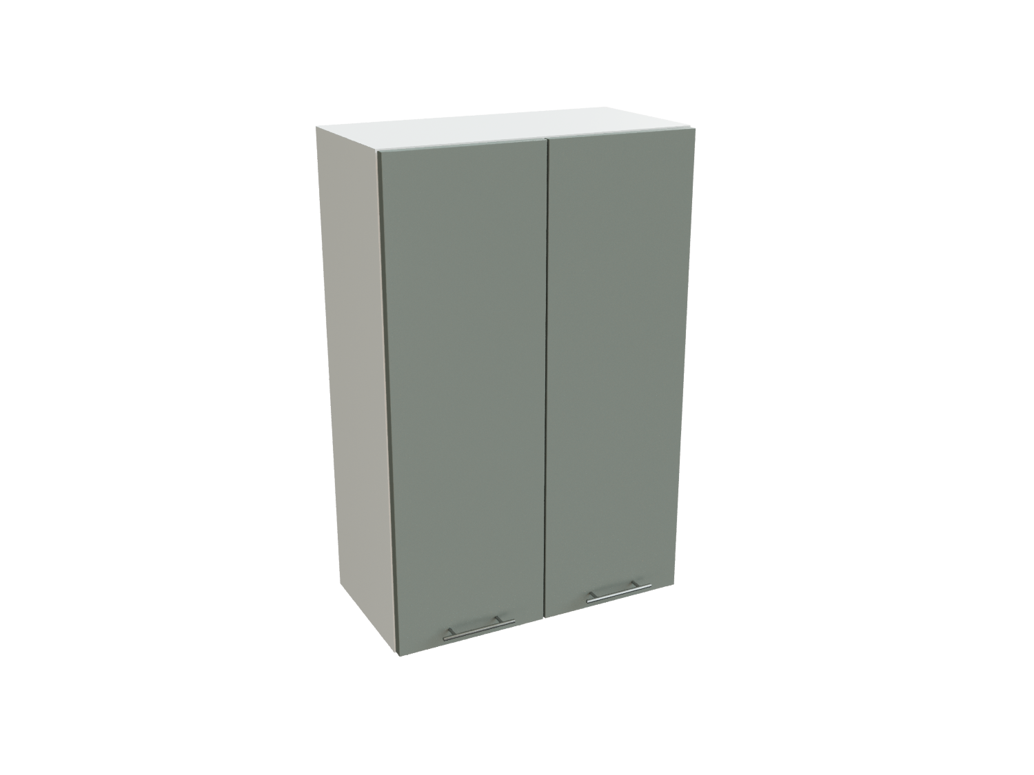 Изображение товара Навесной кухонный шкаф Валерия 60x92x31.8 см МДФ серо-зеленый/белый