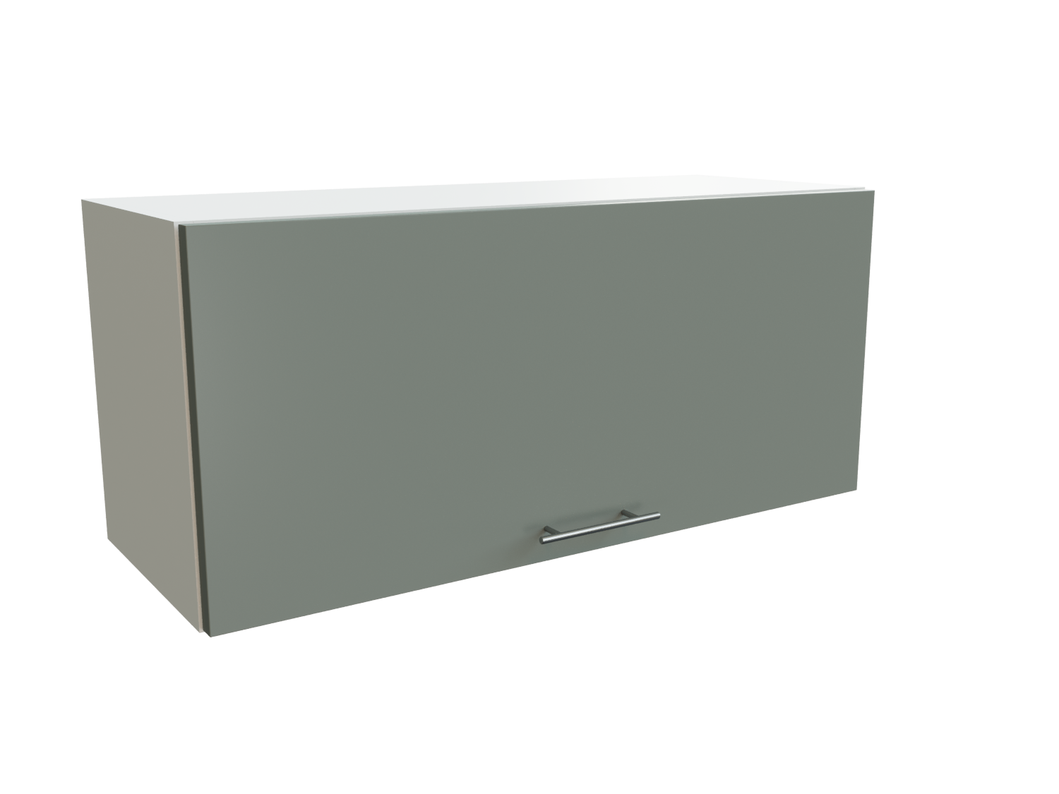 Изображение товара Навесной шкаф Валерия 80x35.8x31.8 см серо-зеленый из МДФ ПВХ покрытие