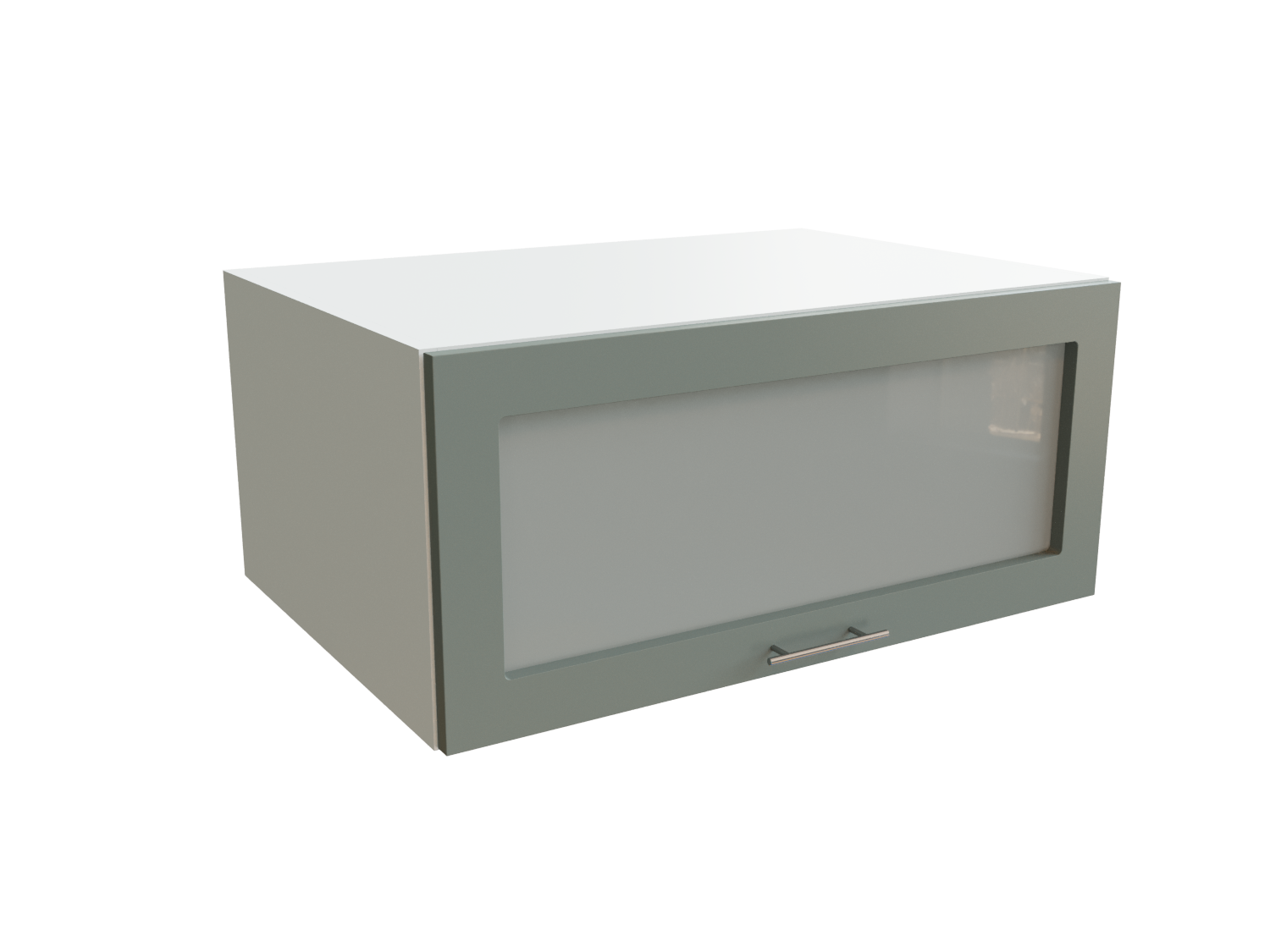 Изображение товара Навесной шкаф Валерия с остекленной дверцей 80x35.8x57.4 см белый лагуна МДФ