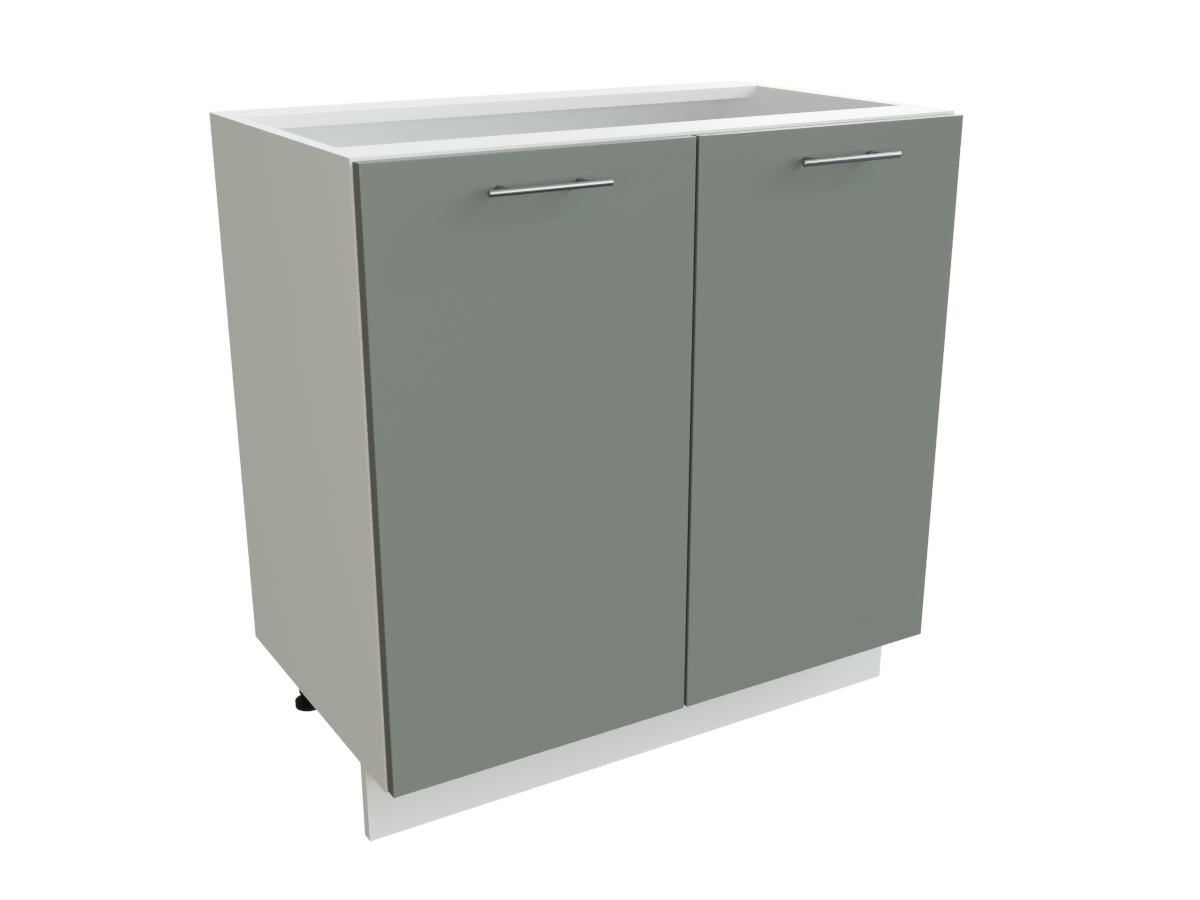 Изображение товара Напольный шкаф с 2 дверцами Сурская Мебель МС Валерия 80x81.6x47.8 см белый лагуна