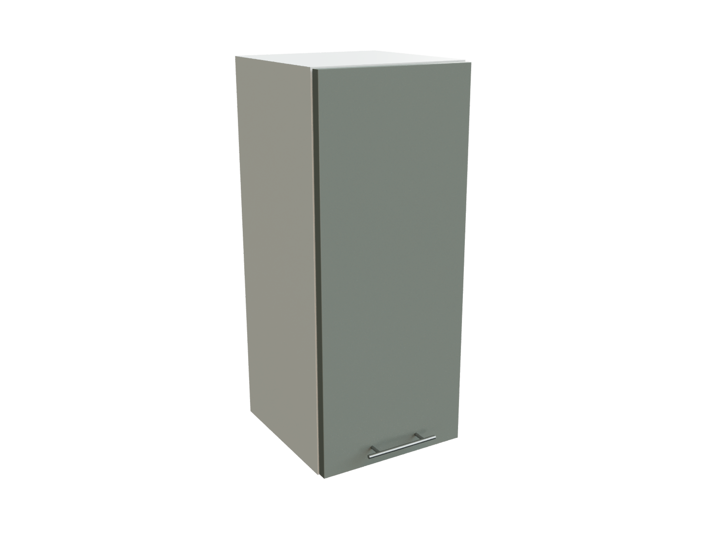 Изображение товара Навесной шкаф с 1-ой дверцей Сурская Мебель Валерия 30x71.60x31.80 см МДФ цвет белый/лагуна