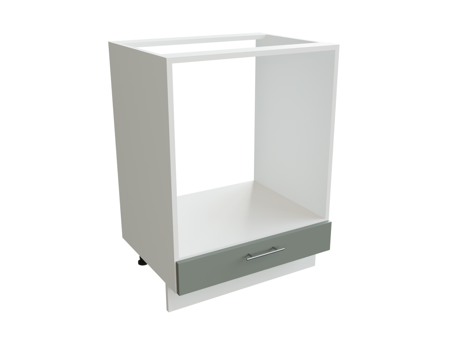 Изображение товара Напольный шкаф Сурская Мебель МС Валерия 60x81.60x47.80 см белый серо-зеленый для кухни