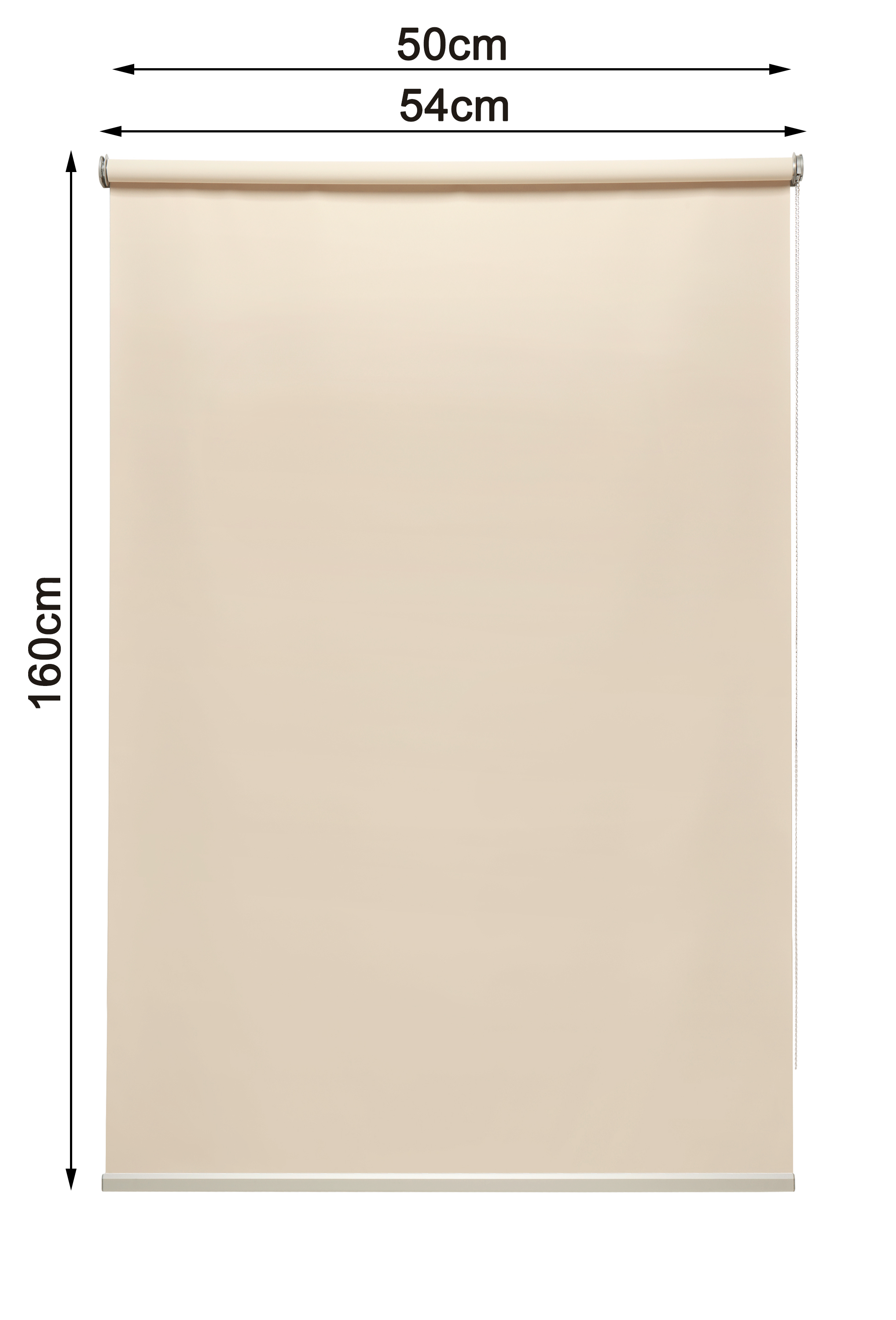 Штора рулонная блэкаут Inspire Belem 50x160 см светло-бежевая Trench 6 - 2