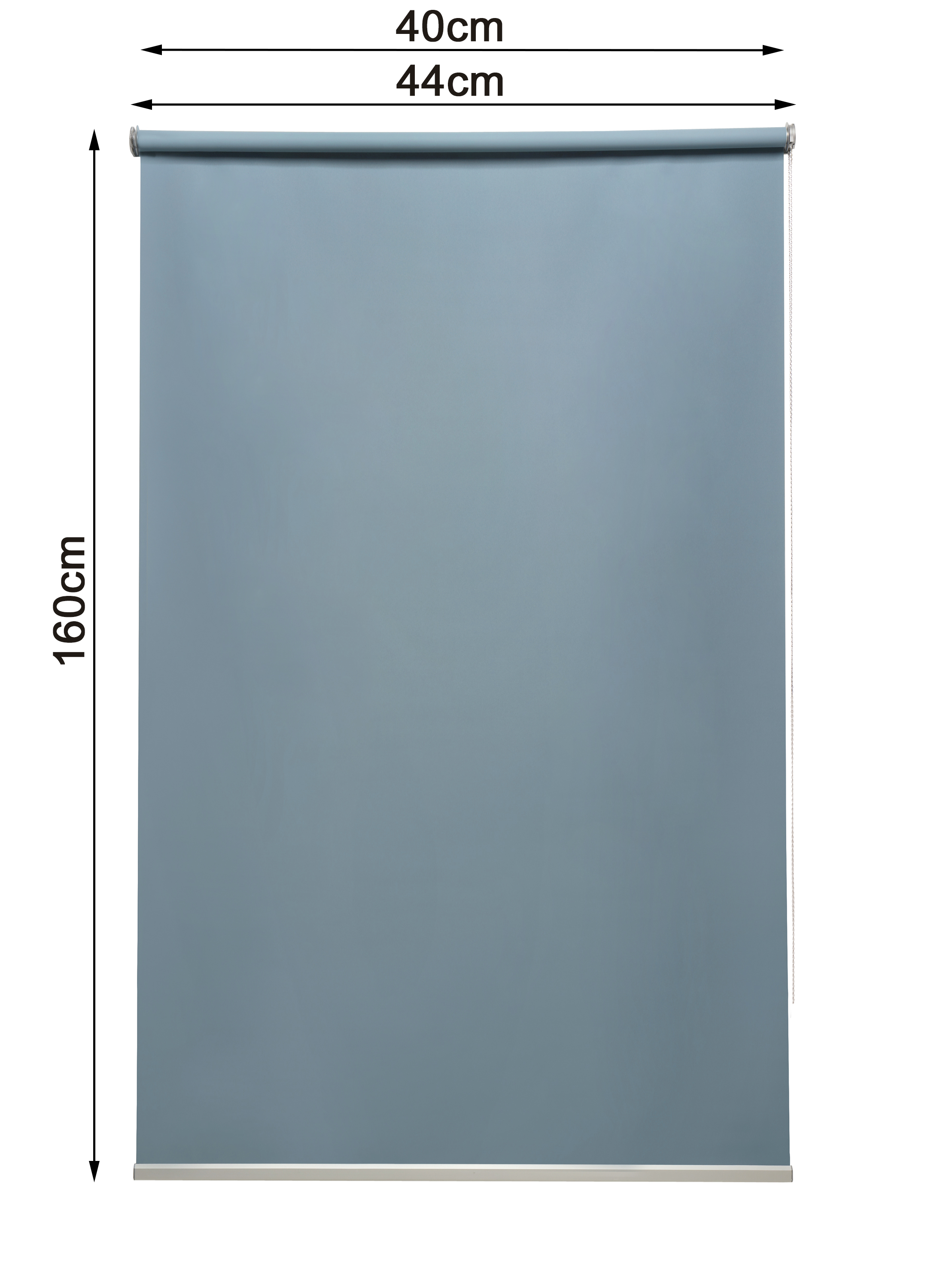 Штора рулонная блэкаут Inspire Belem 40x160 см серо-синяя Ink 4 - 2