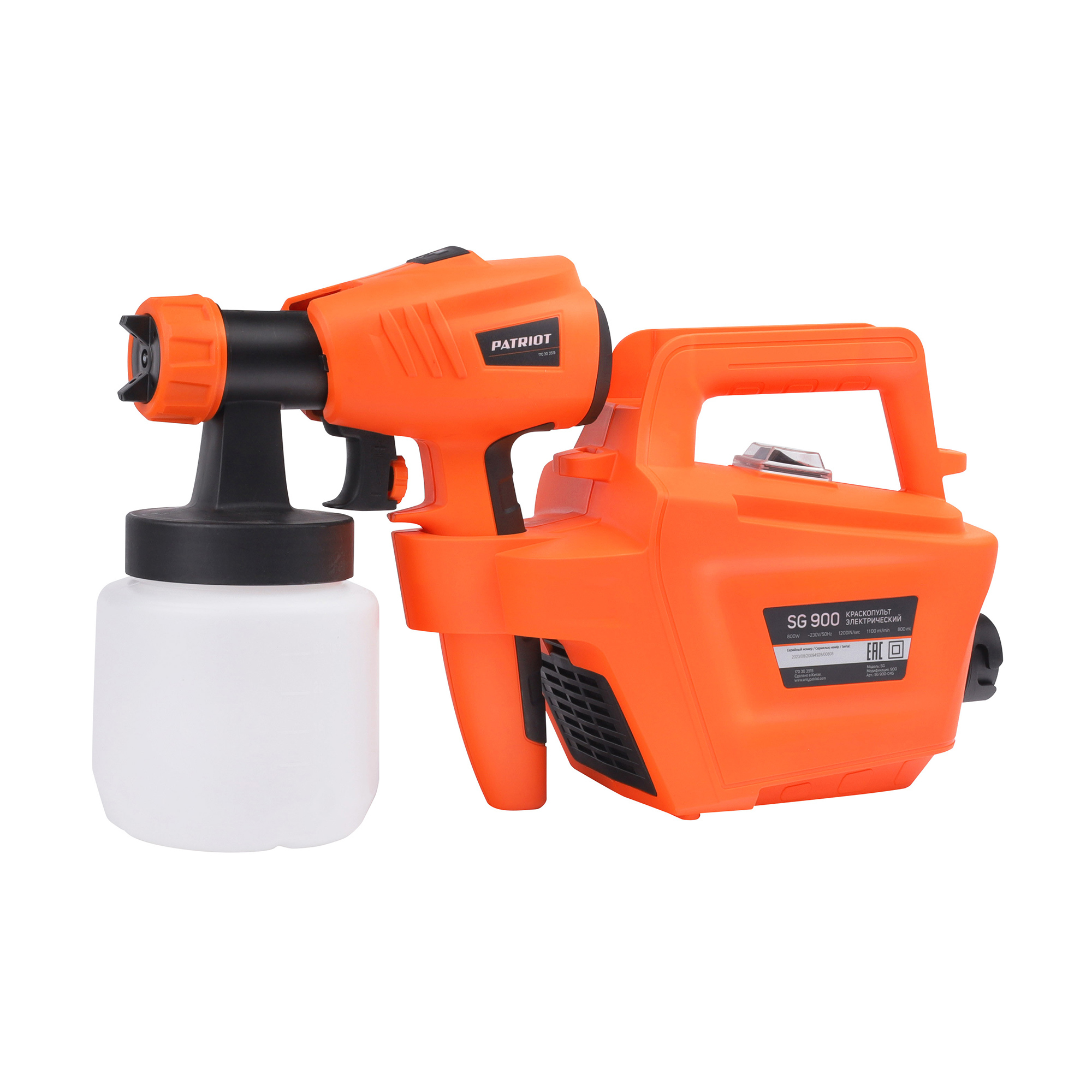 Изображение товара Краскопульт сетевой Patriot SG 900 800 Вт 900 мл/мин профессиональный