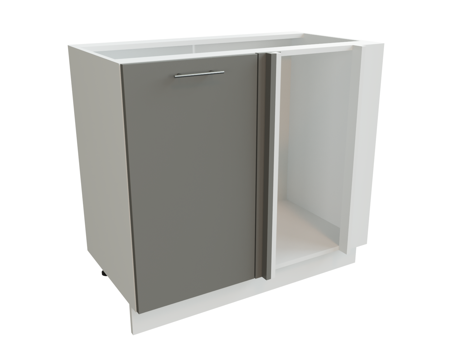 Изображение товара Напольный шкаф угловой с 1-ой дверцей Сурская Мебель Валерия 99x81.60x57.40 см МДФ цвет белый/монблан