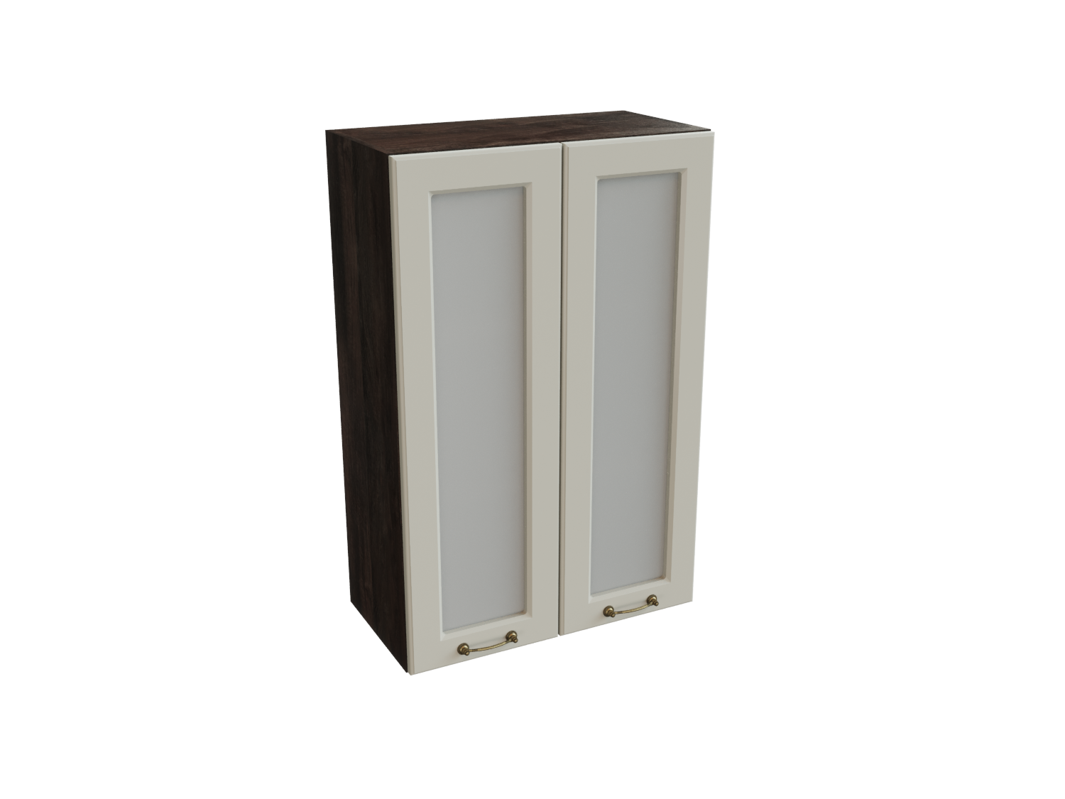 Изображение товара Навесной шкаф со стеклом Кварц Кальяри 60x92x31.8 см 2 двери ЛДСП