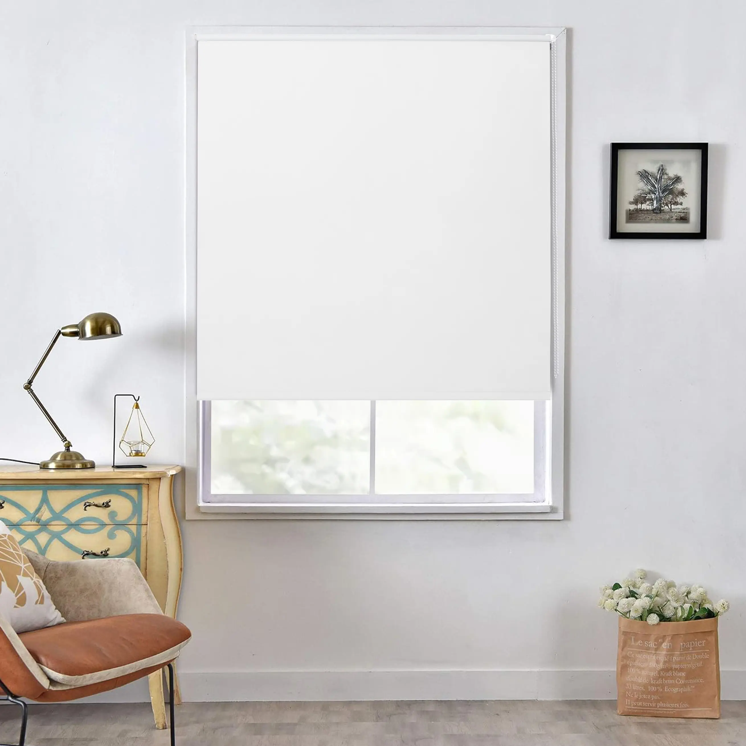 Штора рулонная блэкаут KREAFORTA Vorga 80x160 см цвет белый - 7