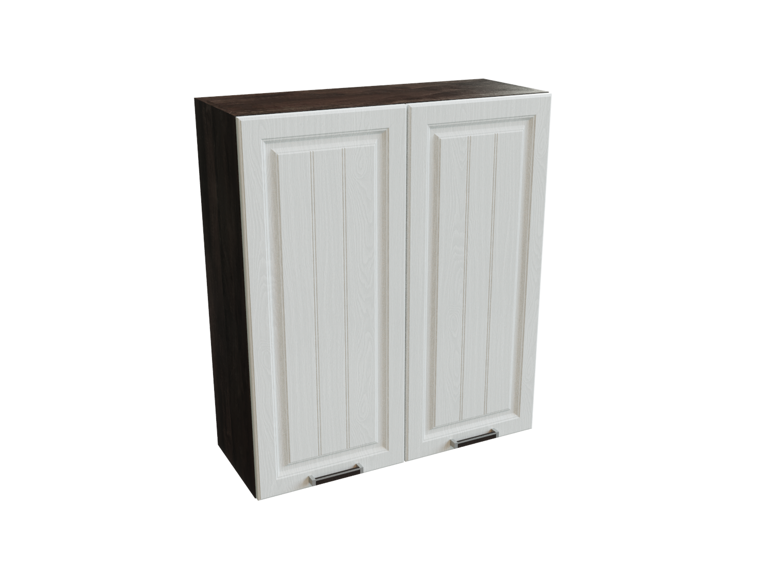 Изображение товара Навесной шкаф с 2 дверцами Сурская мебель Прага 80x92x31.8 см ЛДСП цвет кальяри/белое дерево