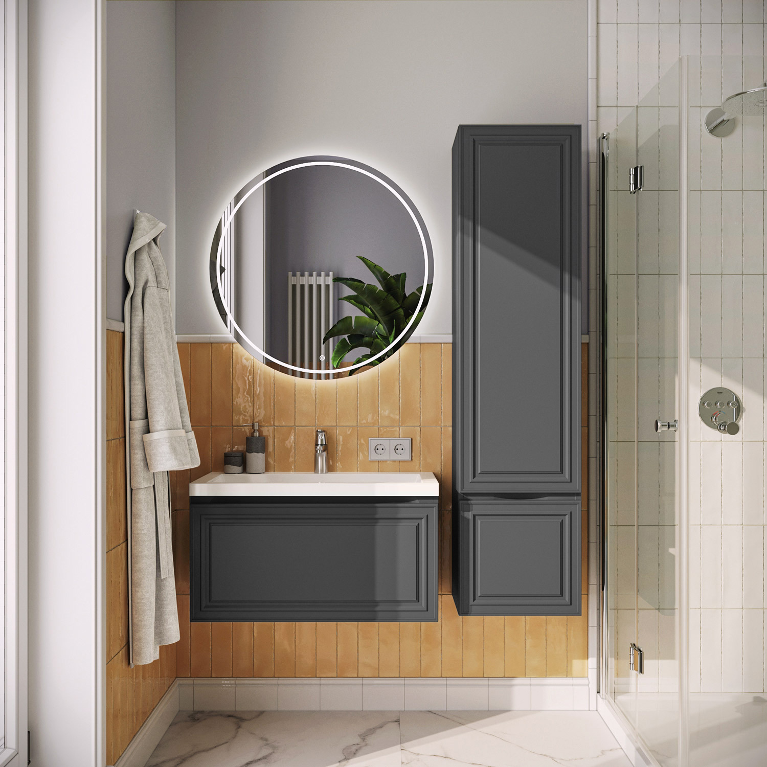 Изображение товара Подвесная тумба с раковиной Итана Verona 4657821040331 стиль скандинавский