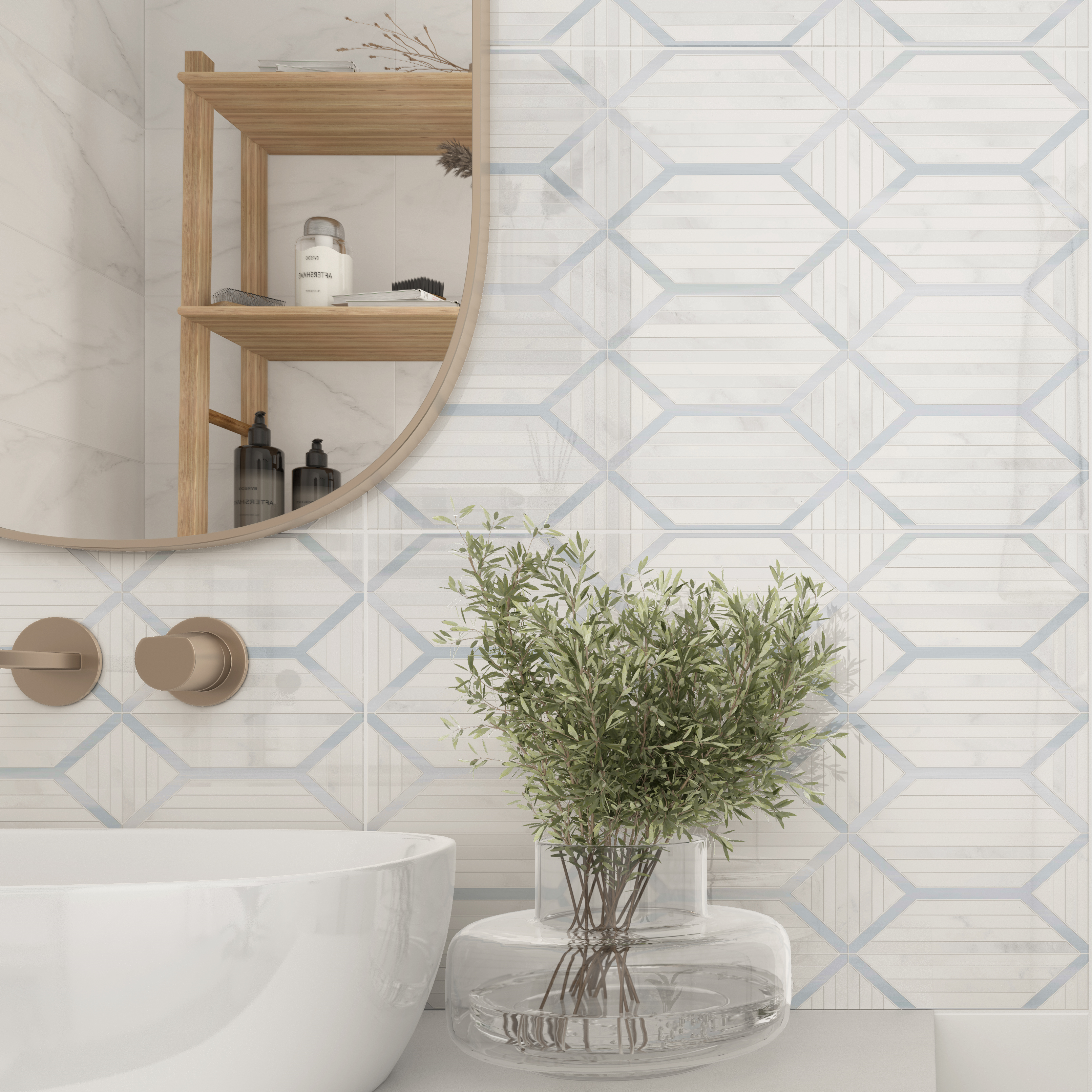 Изображение товара Плитка настенная Шахтинская Восток 03 25x40 см глянцевая для интерьера