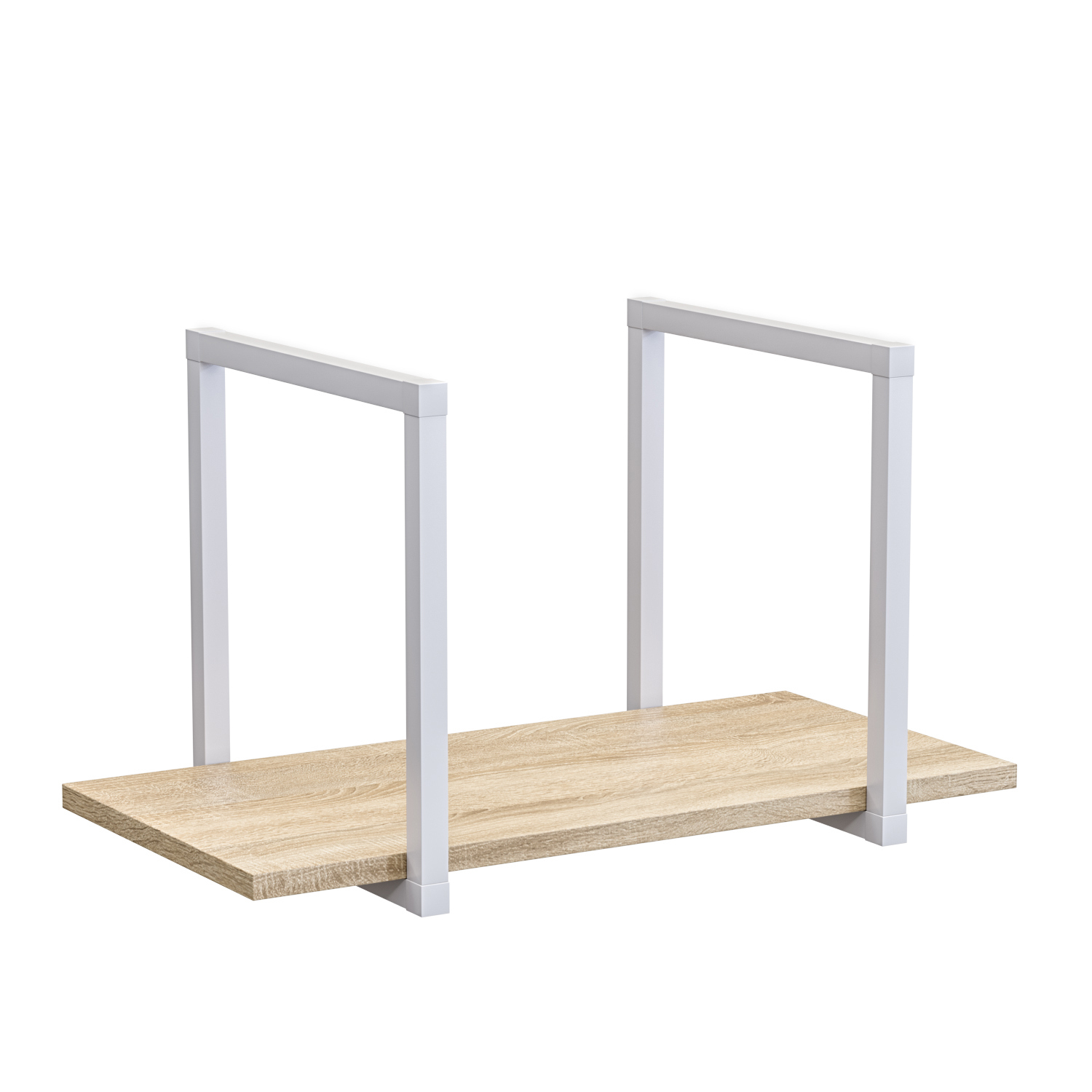 Изображение товара Полка Найди открытая 54.5x30 см алюминий цвет белый муар/дуб сонома