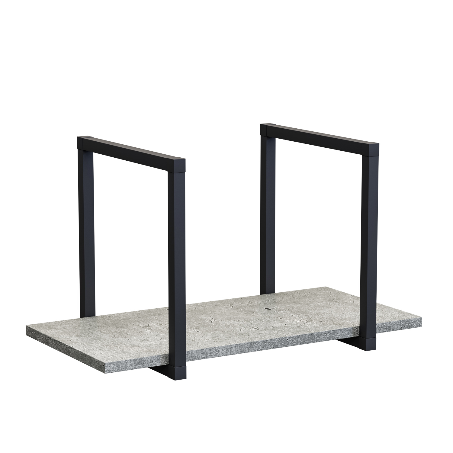 Изображение товара Настенная полка Для книг и фоторамок 54.5x30 см алюминий черная Найди