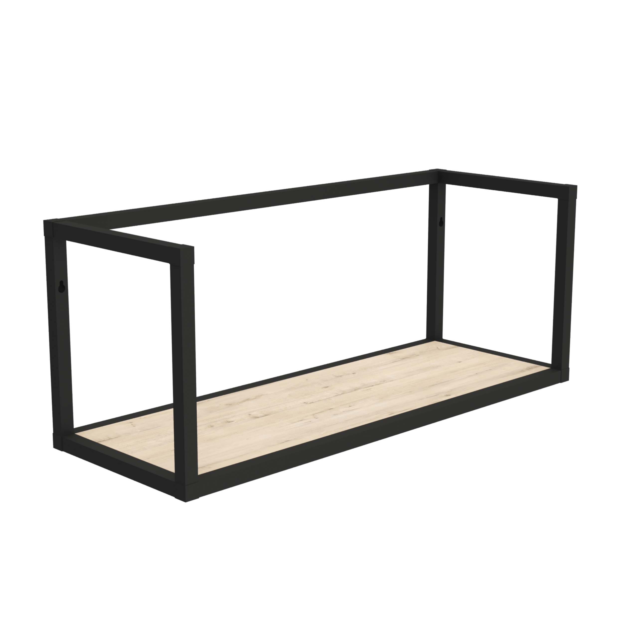 Изображение товара Полка Найди открытая 70x25.6 см алюминий цвет черный муар/дуб ирландский