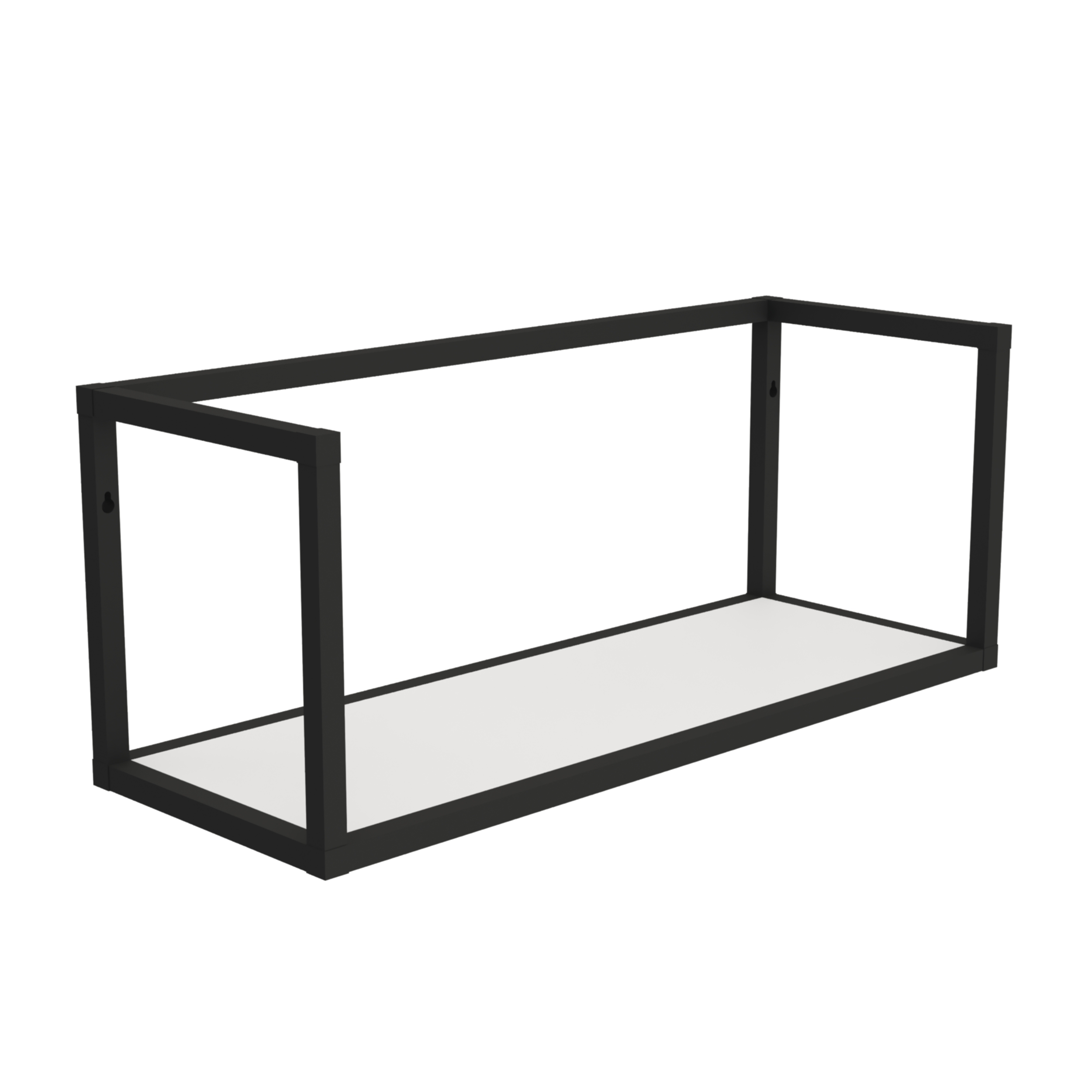 Изображение товара Полка Найди открытая 70x25.6 см алюминий цвет черный муар/белый