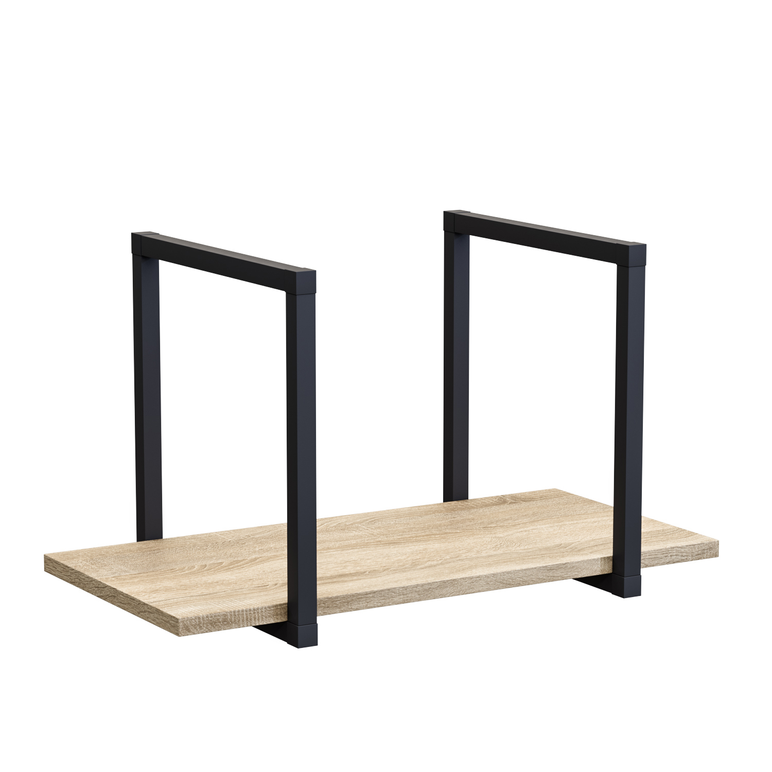 Изображение товара Полка Найди открытая 54.5x30 см алюминий цвет черный муар/дуб сонома