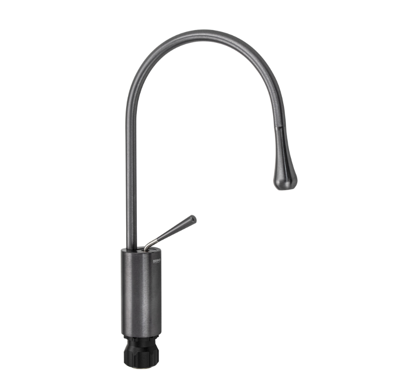 Изображение товара Кухонный смеситель Brimix излив 20 см графит шаровый экономия воды