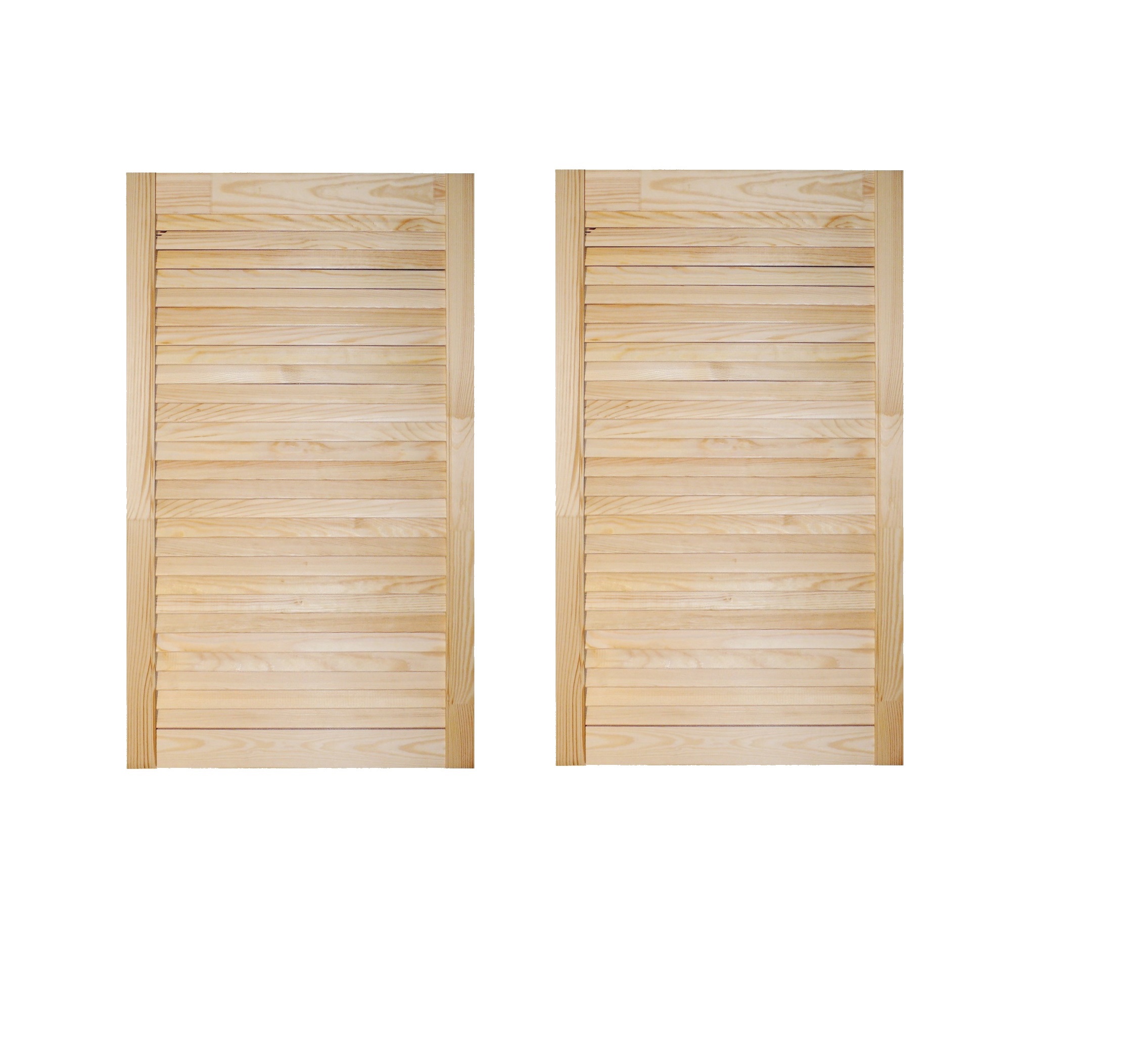 Изображение товара Жалюзийная дверь деревянная 2 шт Леспроф 85x49.40 см сосна