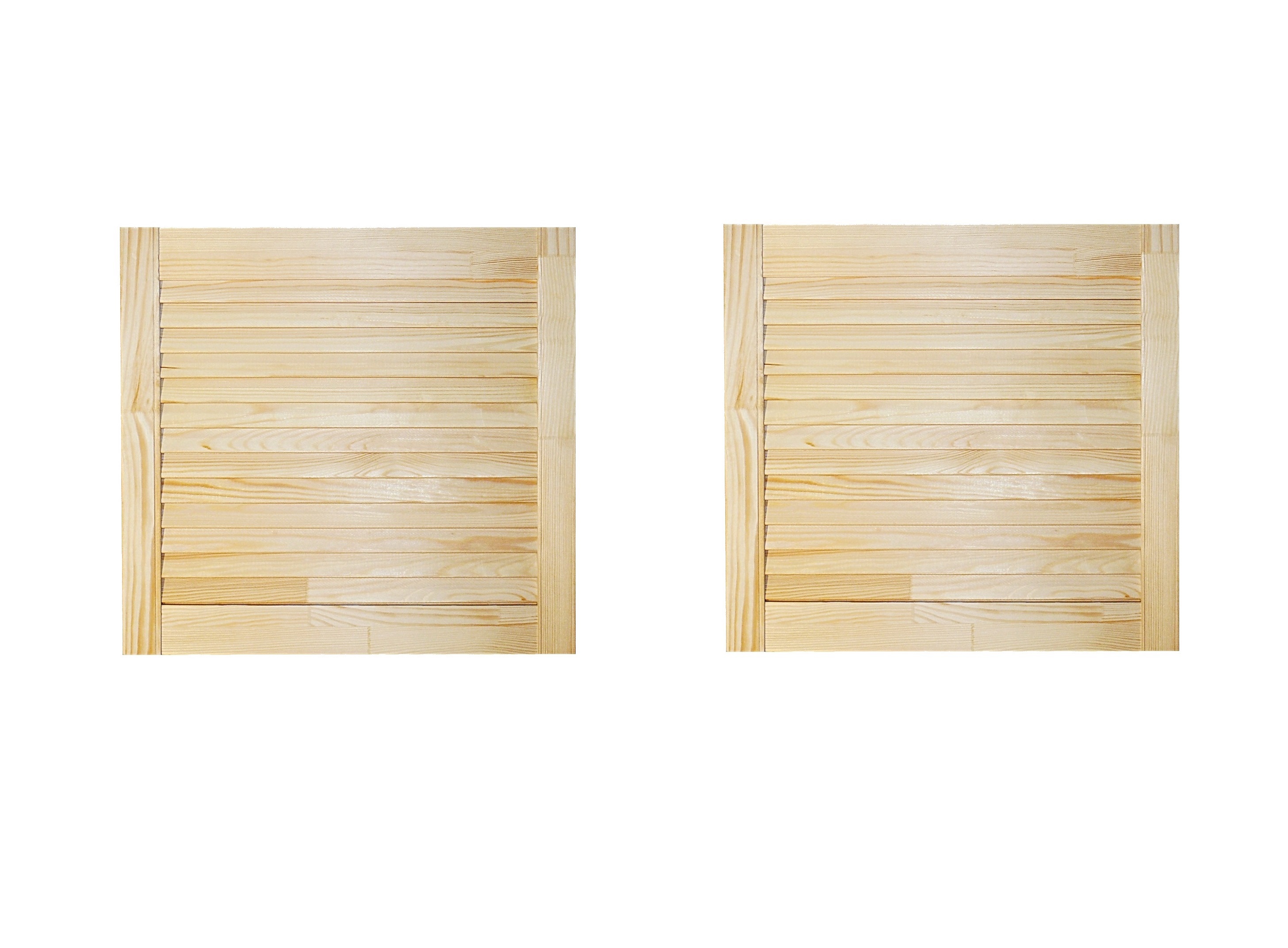 Изображение товара Жалюзийная дверь деревянная 2 шт Леспроф 46.70x49.40 см сосна