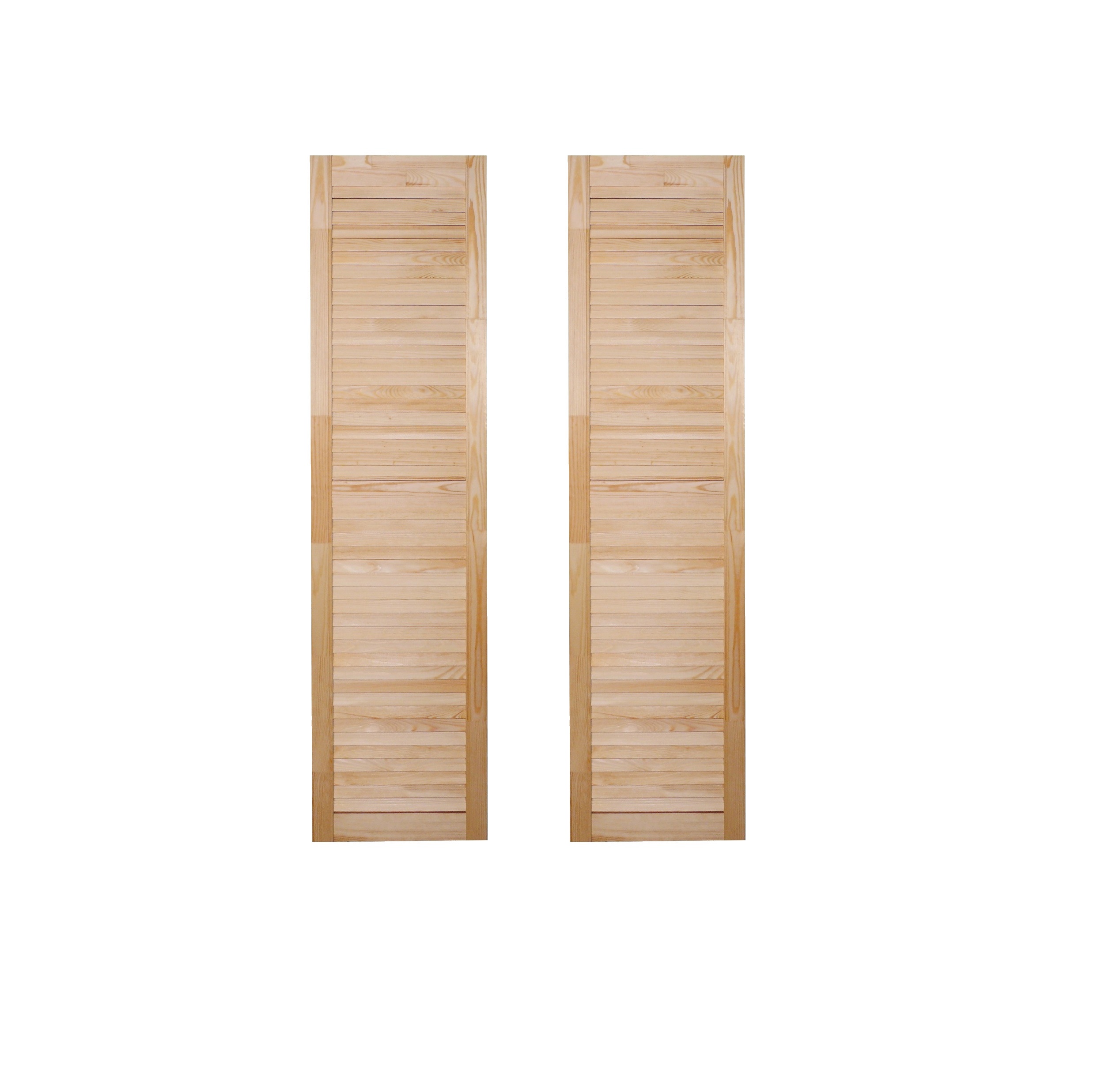 Изображение товара Жалюзийная дверь деревянная 2 шт Леспроф 140.60x29.40 см сосна