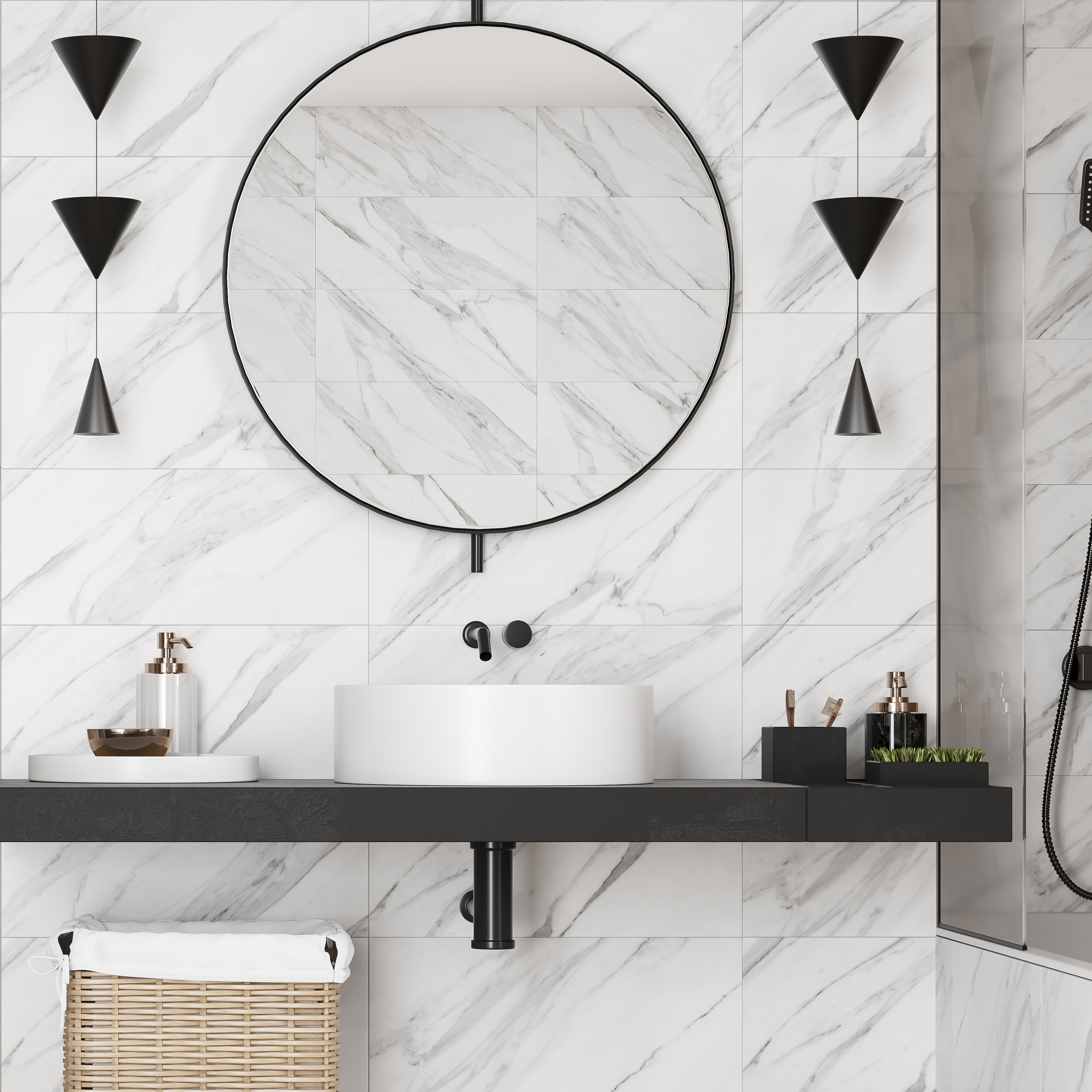 Изображение товара Плитка настенная Gracia Ceramica Tineo A0551Y29601, 25x60 см 1.2 м² глянцевая цвет белый