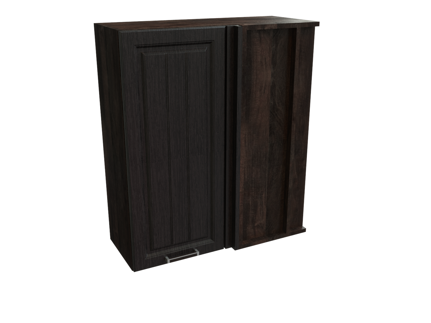 Изображение товара Прага: угловой навесной шкаф 69x92x34,5 см, венге/кальяри