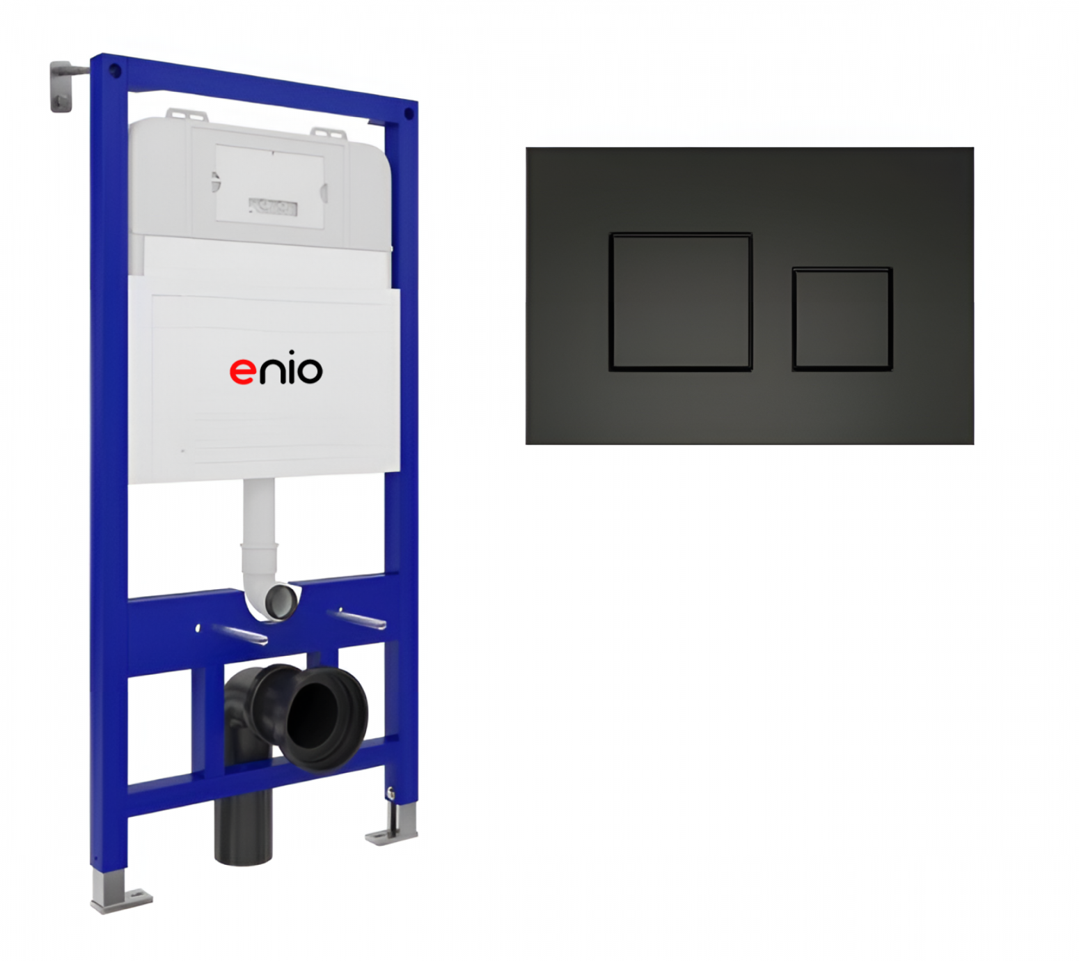 Изображение товара Инсталляция ENIO Cubo Черная матовая для подвесного унитаза